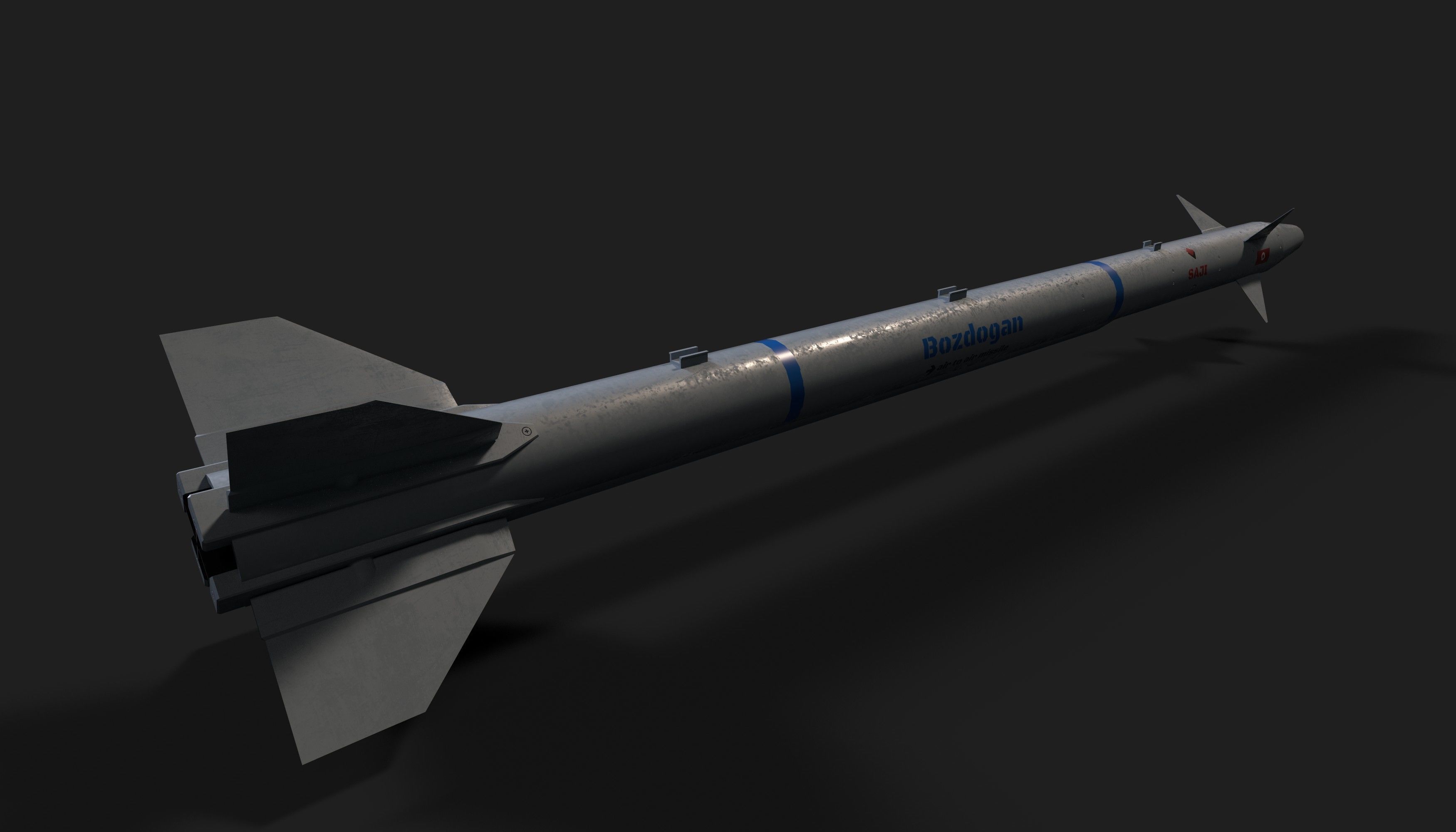 Bozdogan merlin air to air missile Low-poly 3D model_8