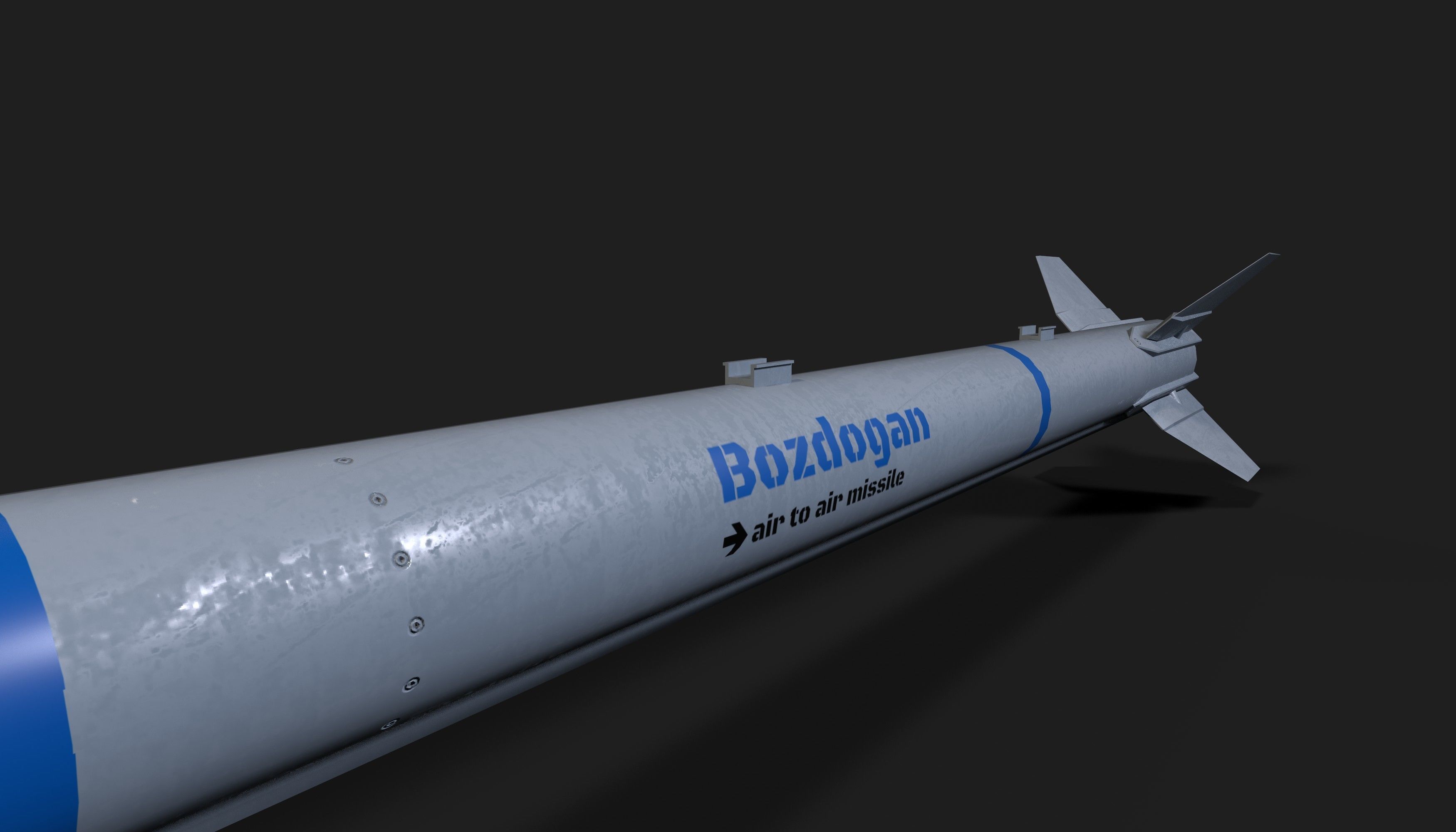 Bozdogan merlin air to air missile Low-poly 3D model_16