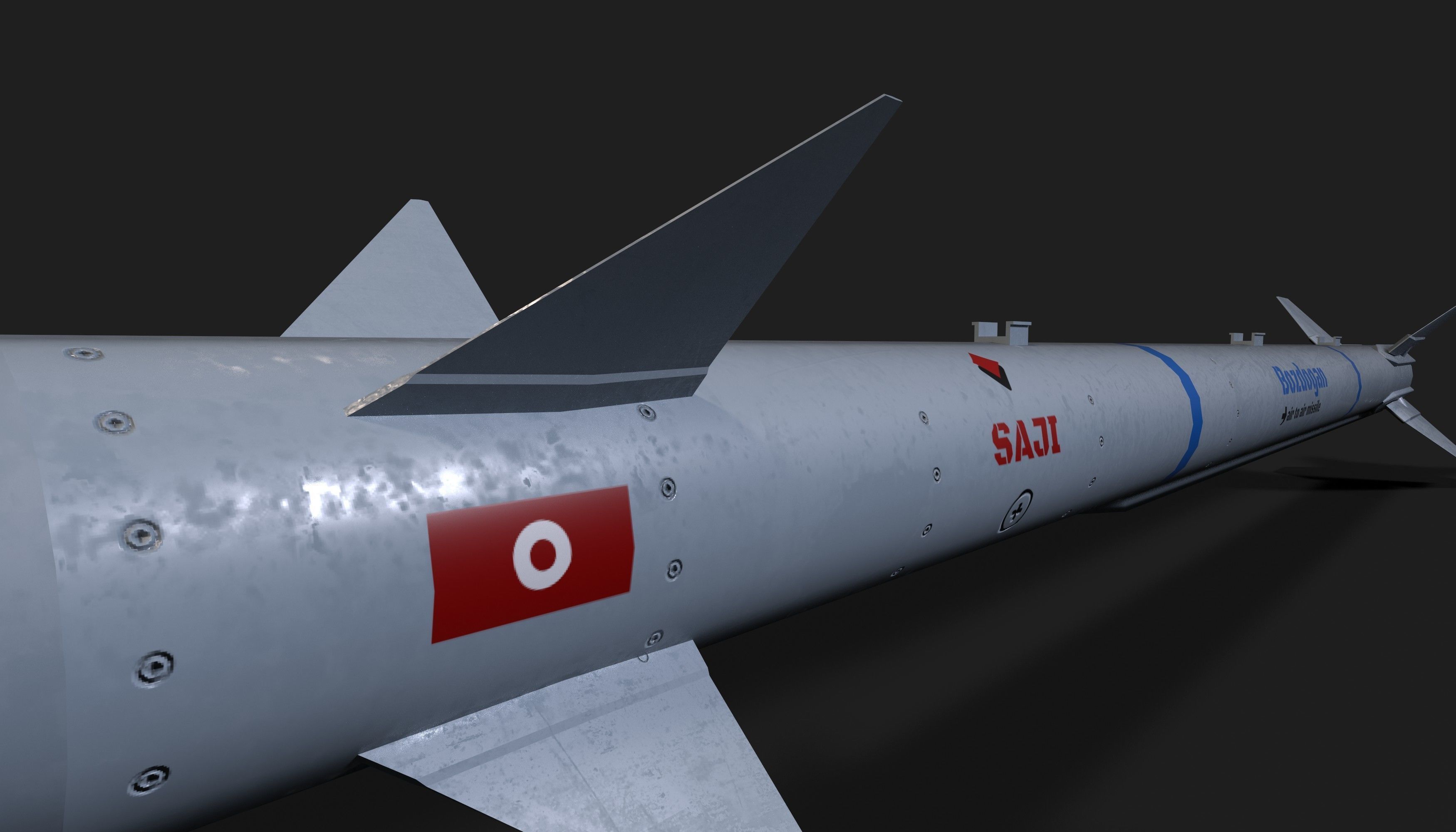 Bozdogan merlin air to air missile Low-poly 3D model_17