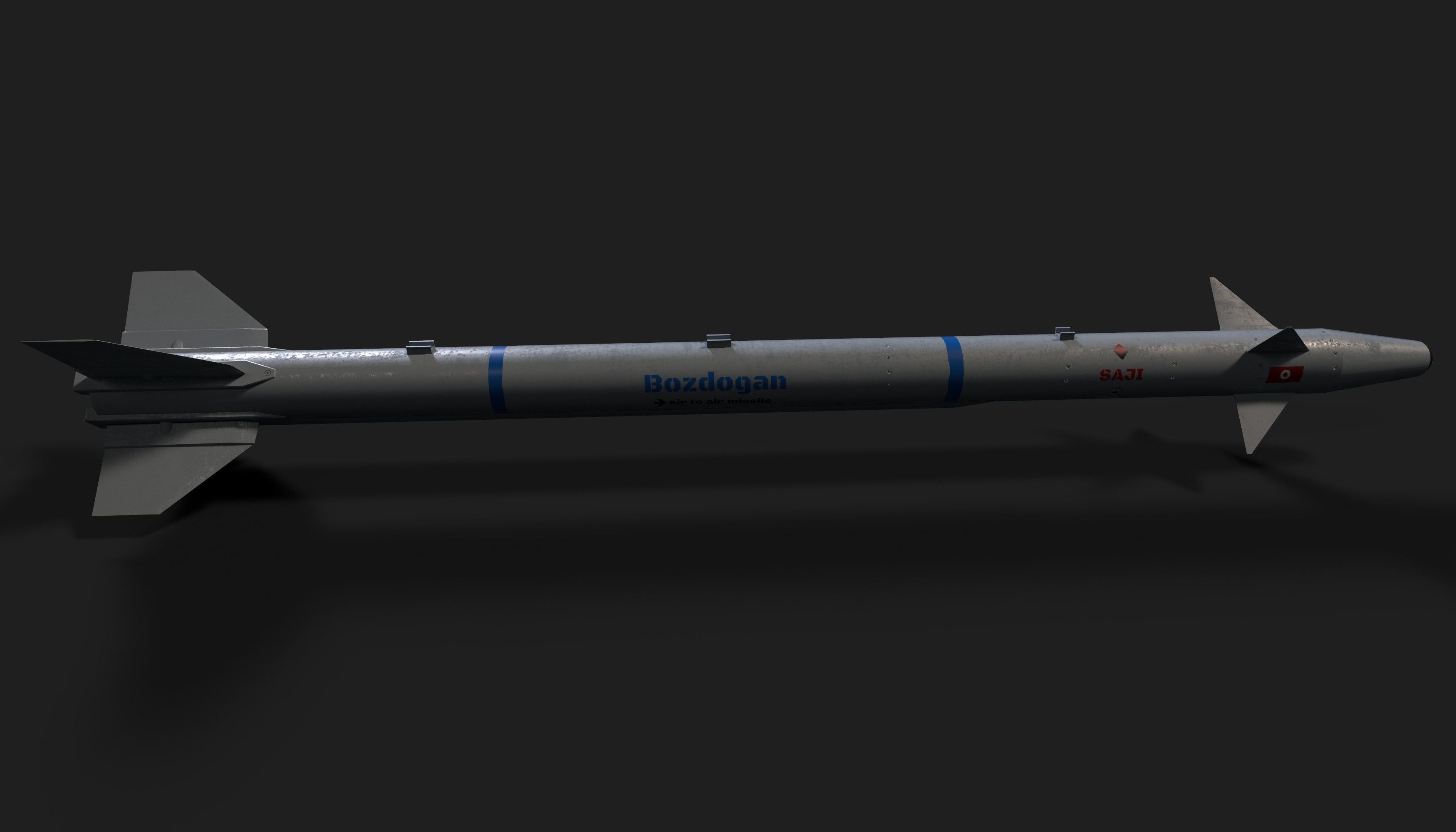 Bozdogan merlin air to air missile Low-poly 3D model_10