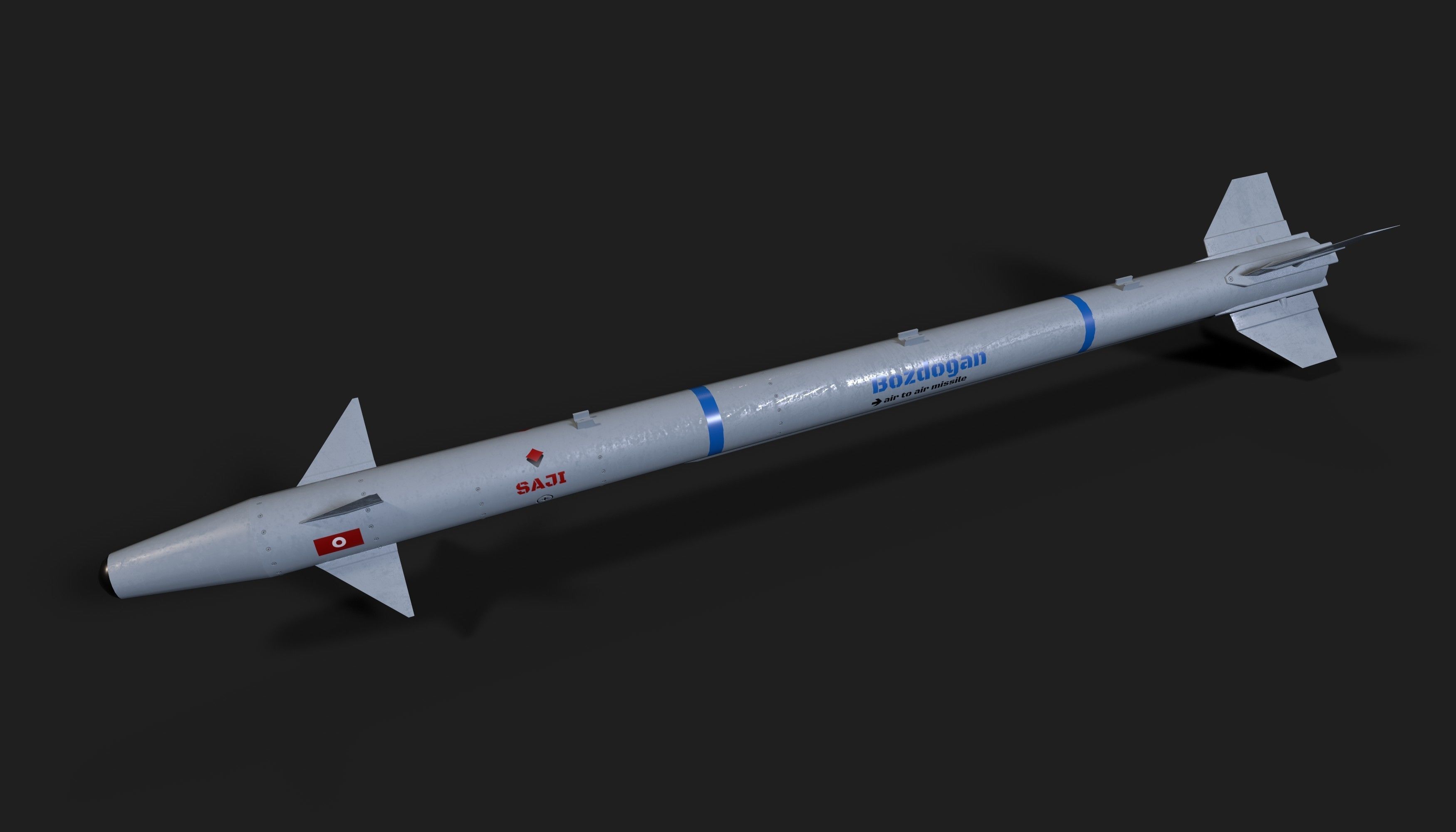 Bozdogan merlin air to air missile Low-poly 3D model_1
