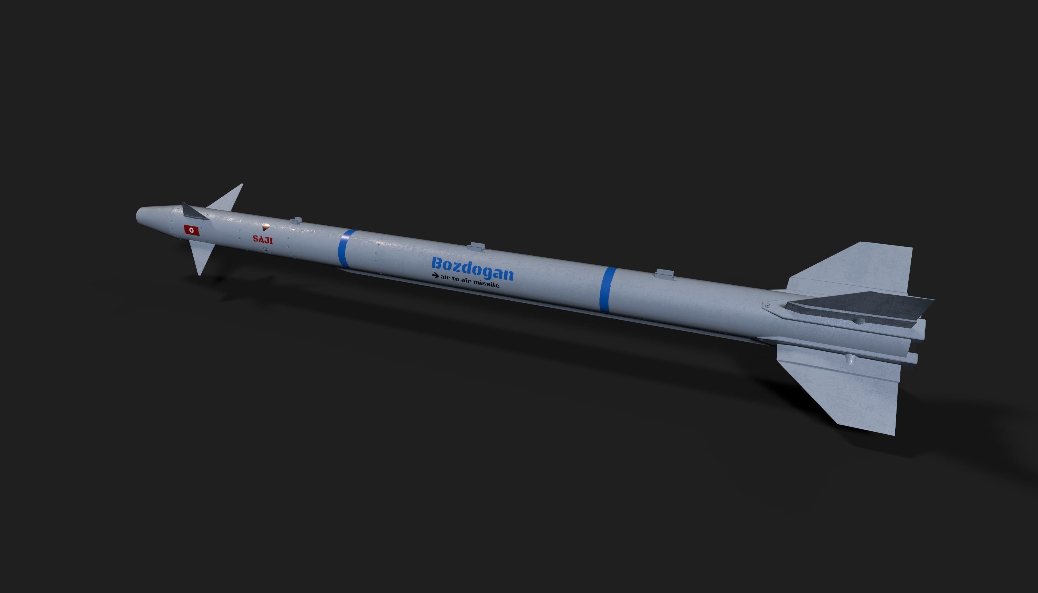 Bozdogan merlin air to air missile Low-poly 3D model_3