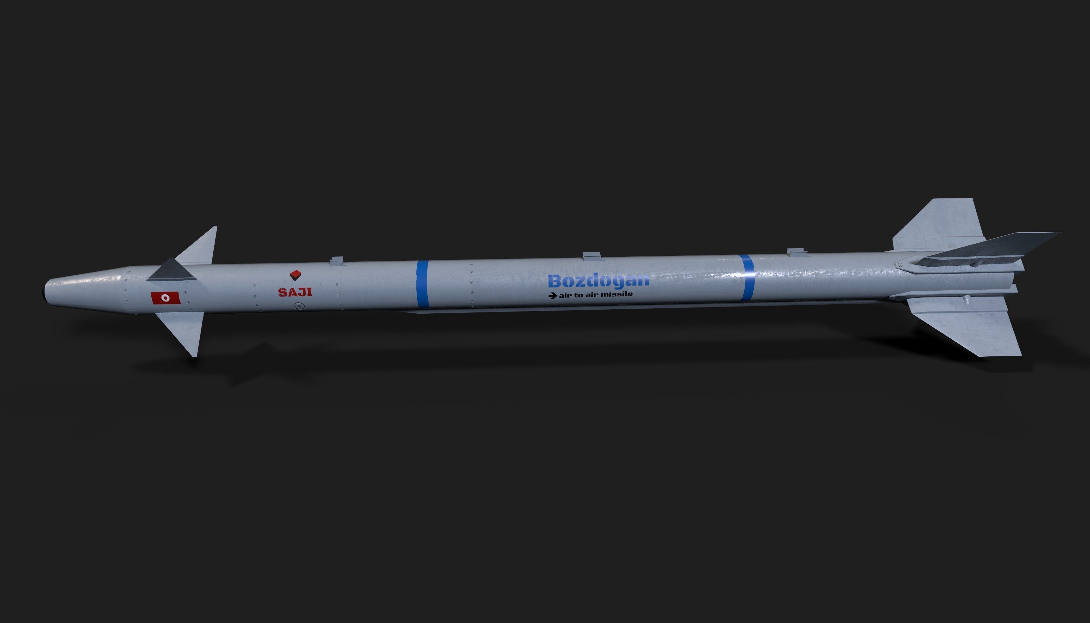 Bozdogan merlin air to air missile Low-poly 3D model_2