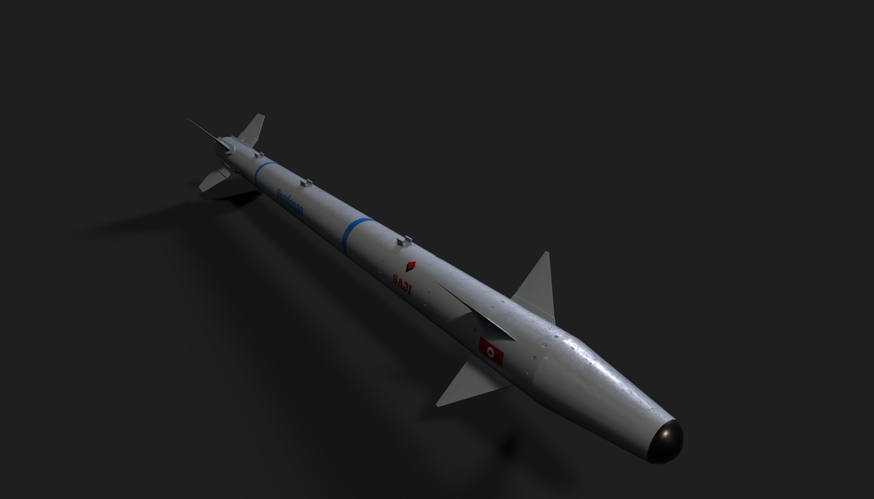 Bozdogan merlin air to air missile Low-poly 3D model_12