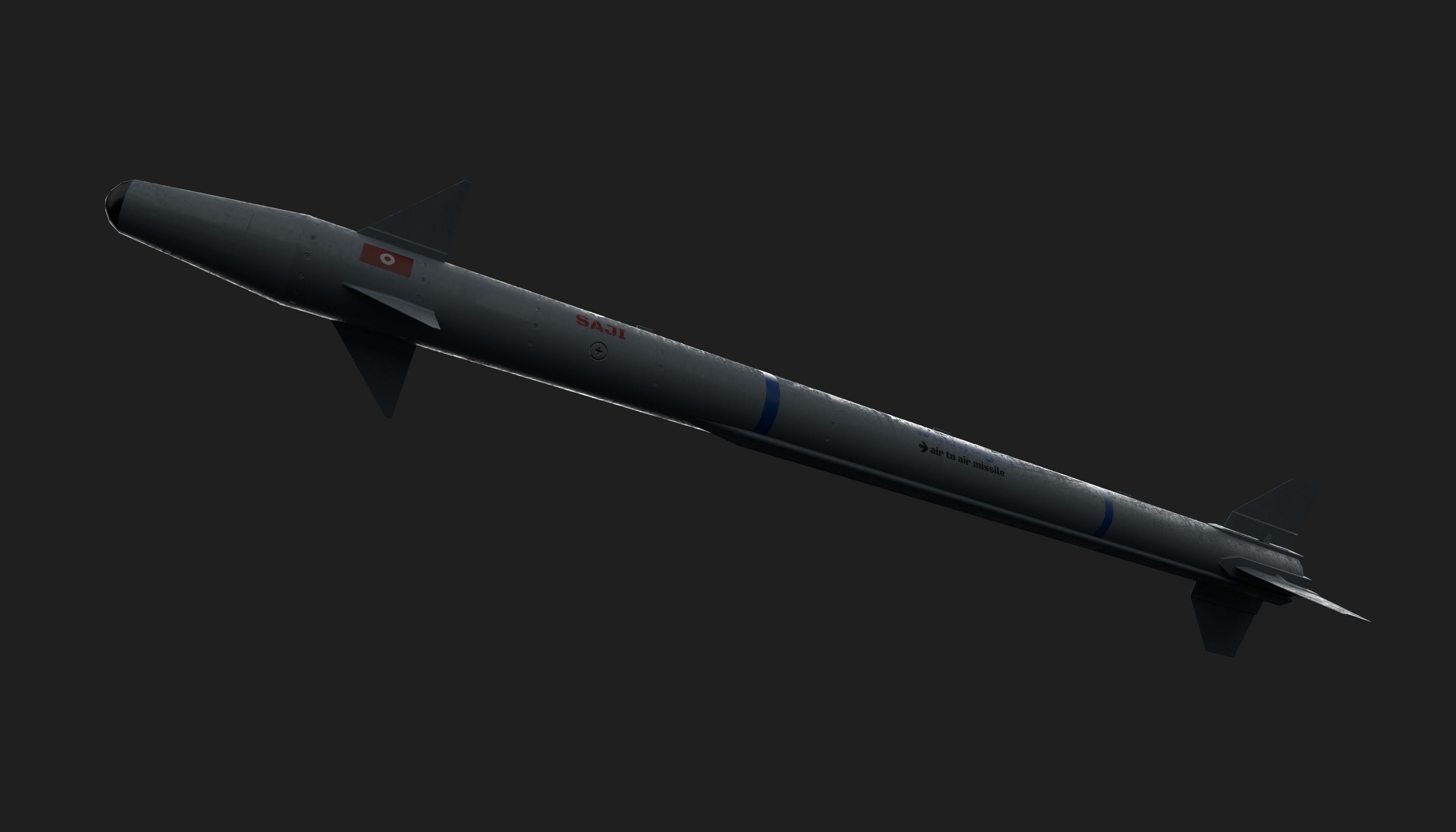 Bozdogan merlin air to air missile Low-poly 3D model_24