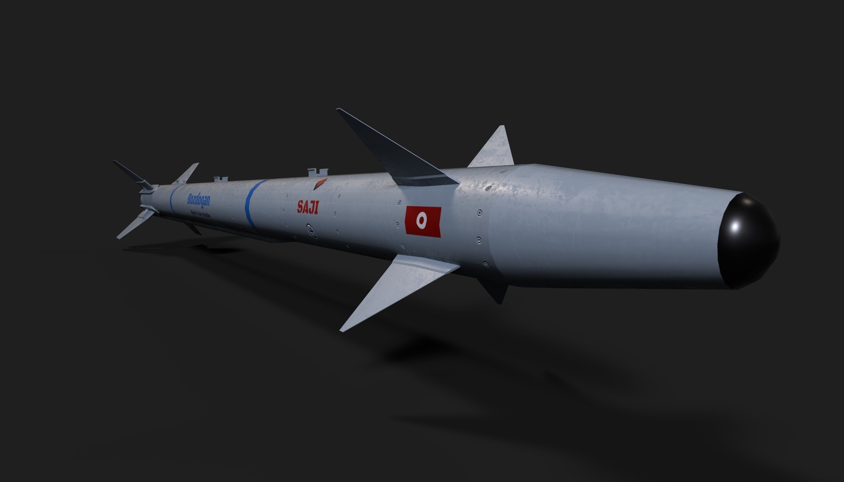 Bozdogan merlin air to air missile Low-poly 3D model_19