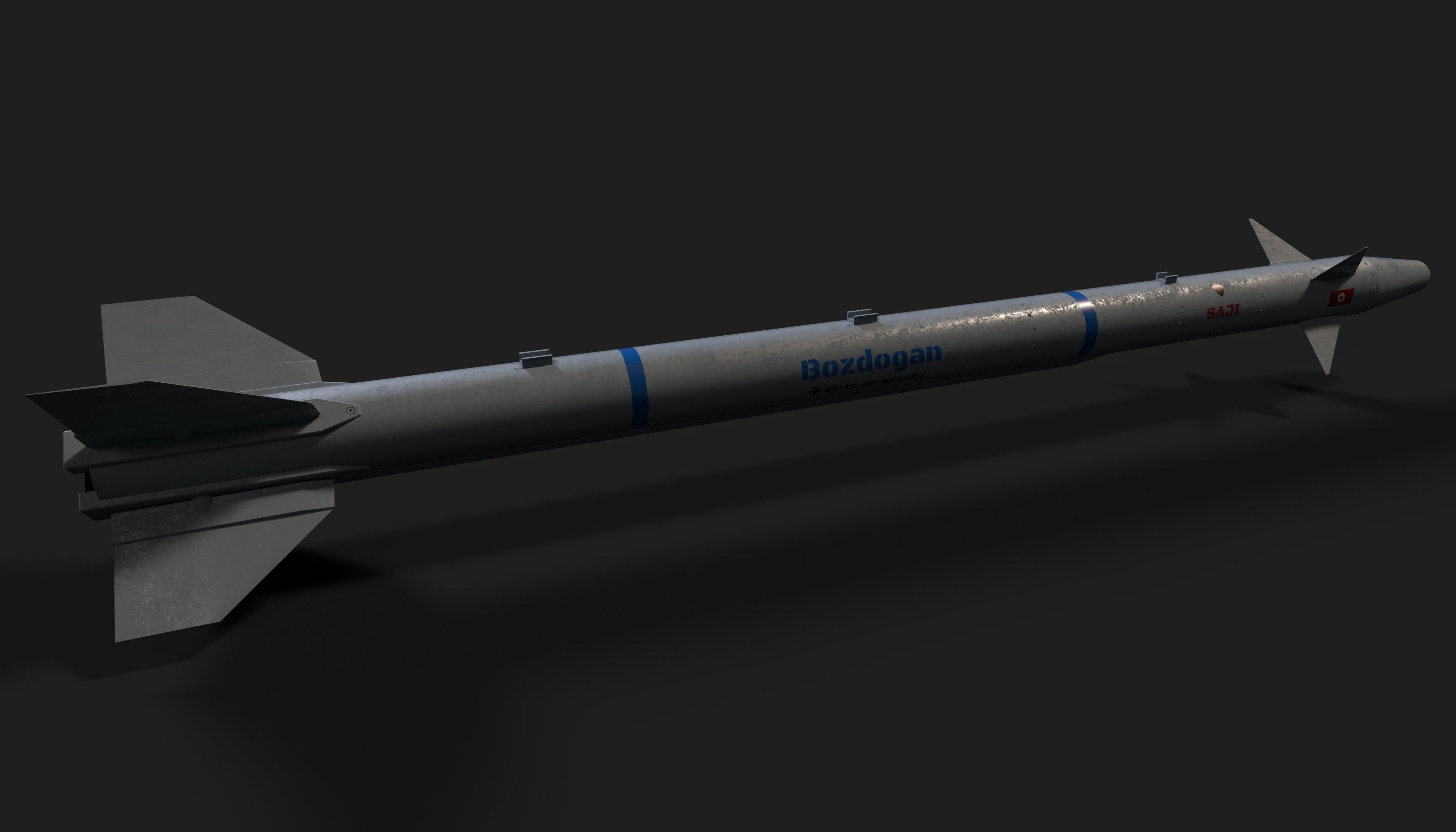 Bozdogan merlin air to air missile Low-poly 3D model_9