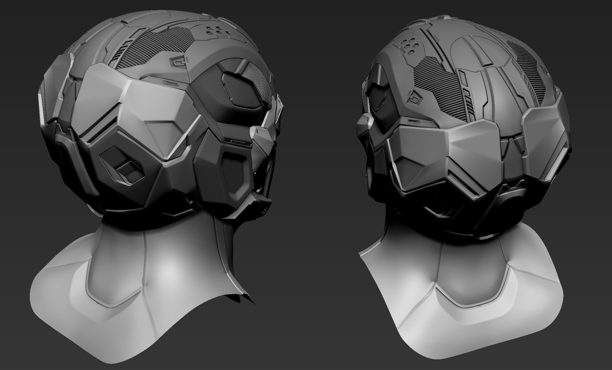 Sci-Fi Helmet 2 3D model_10