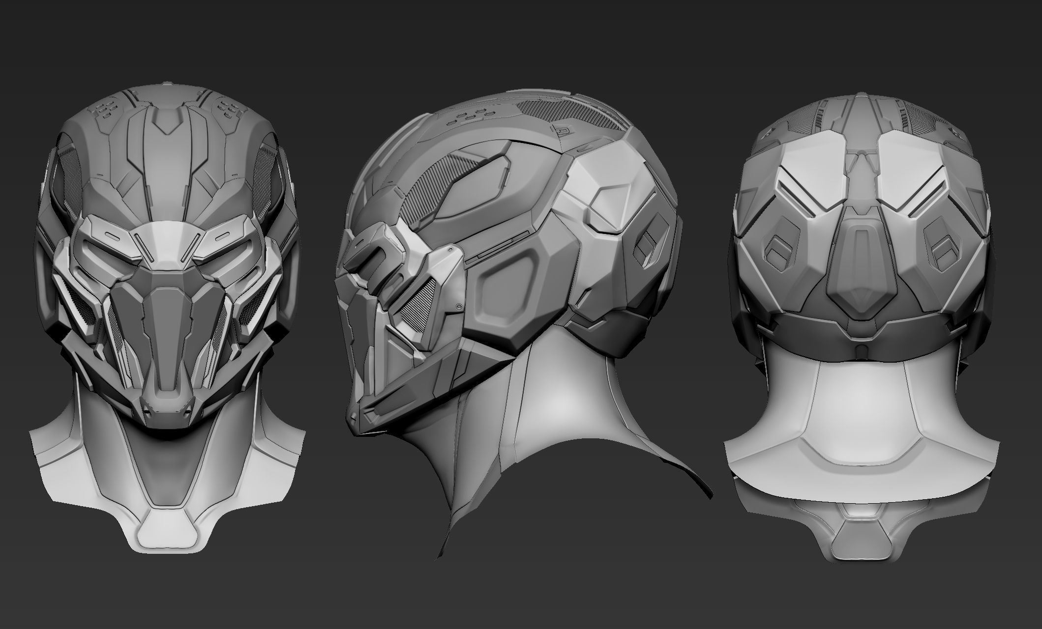 Sci-Fi Helmet 2 3D model_12