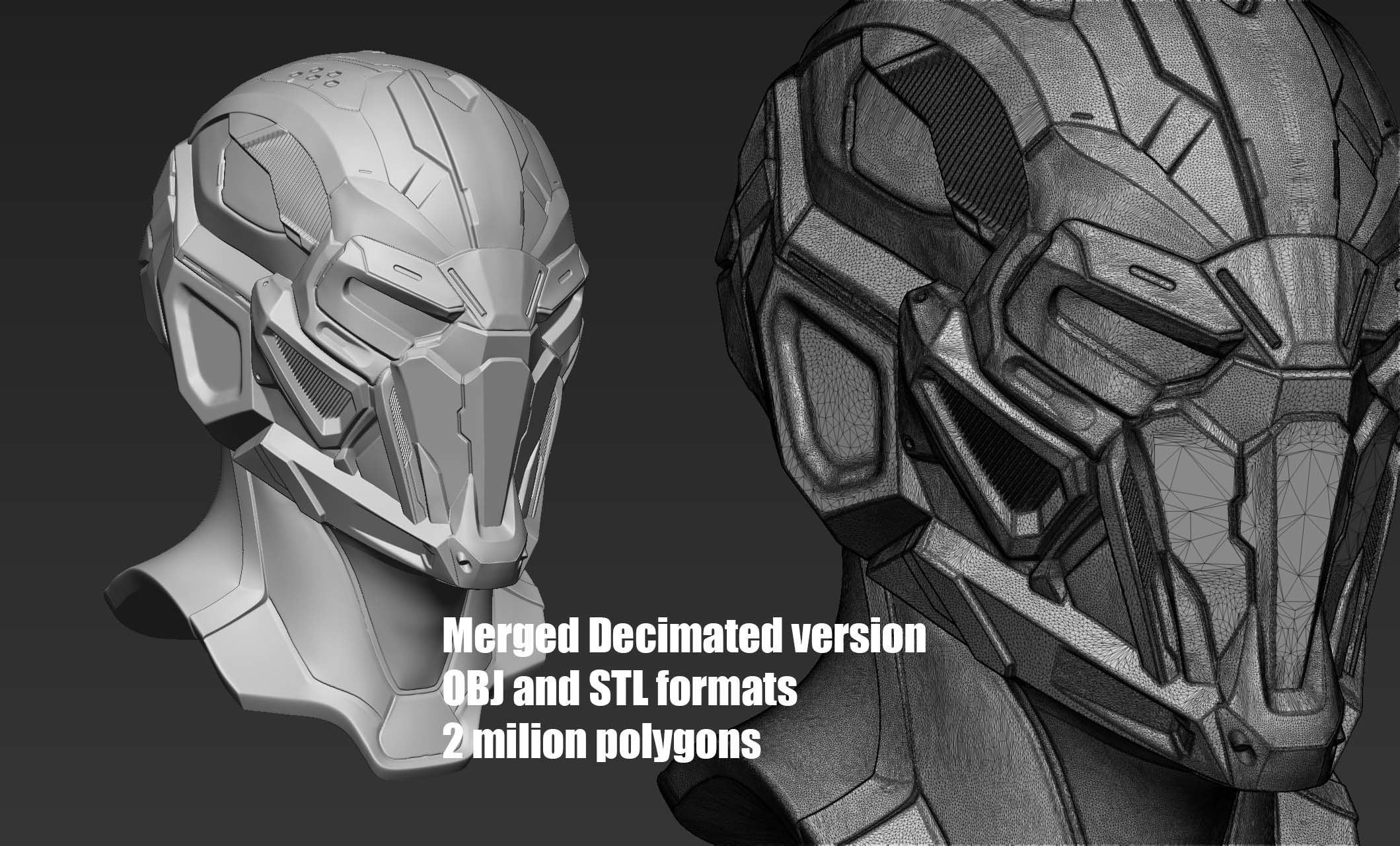 Sci-Fi Helmet 2 3D model_14