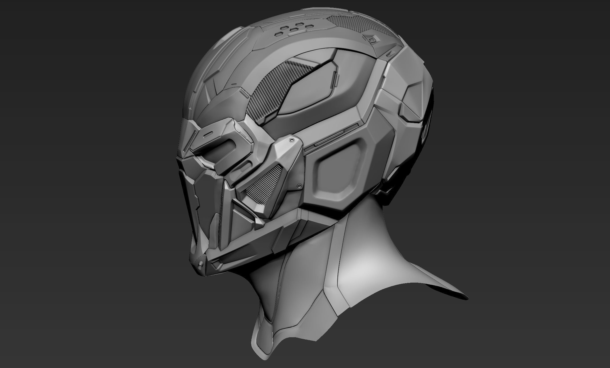 Sci-Fi Helmet 2 3D model_3