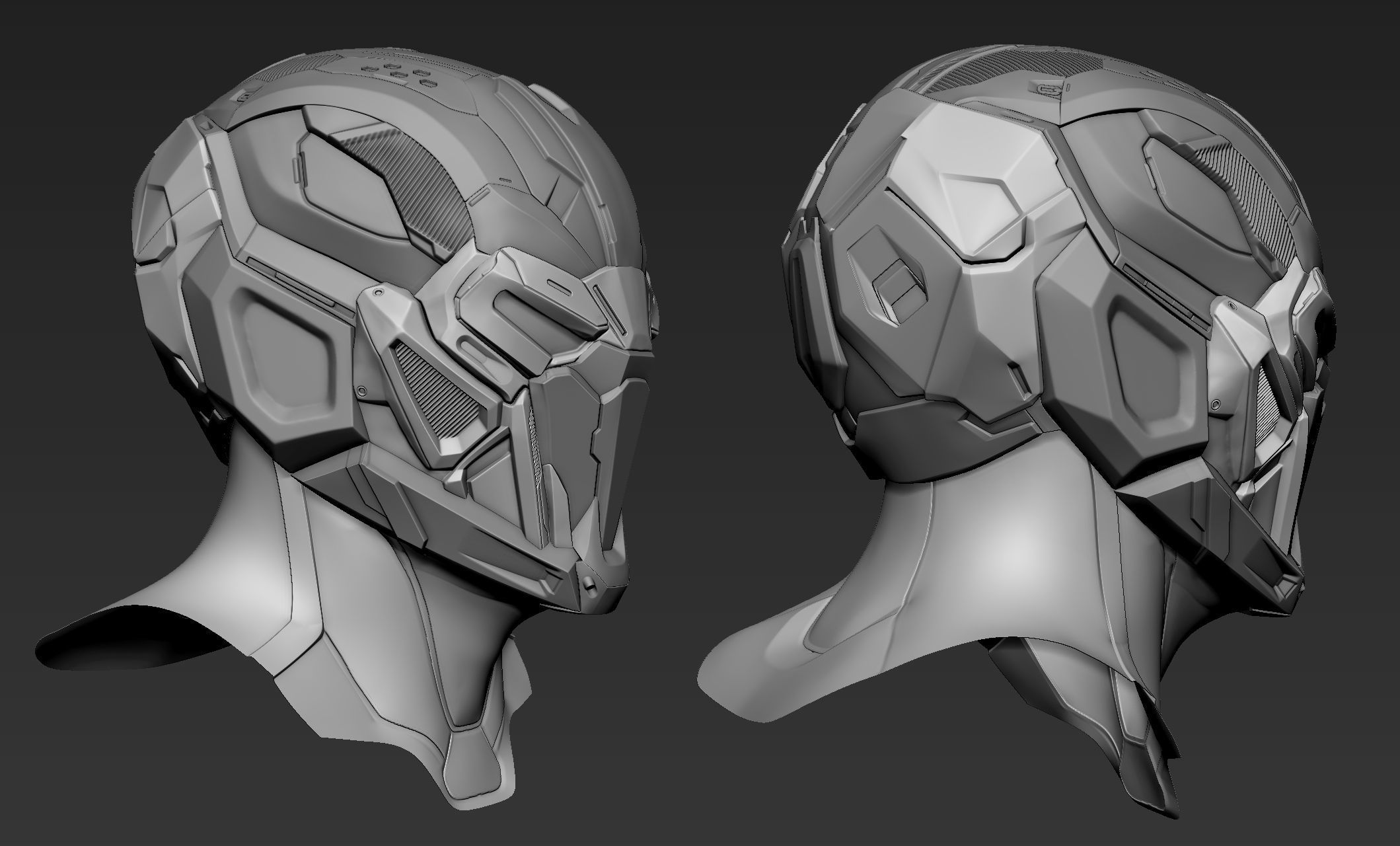 Sci-Fi Helmet 2 3D model_9
