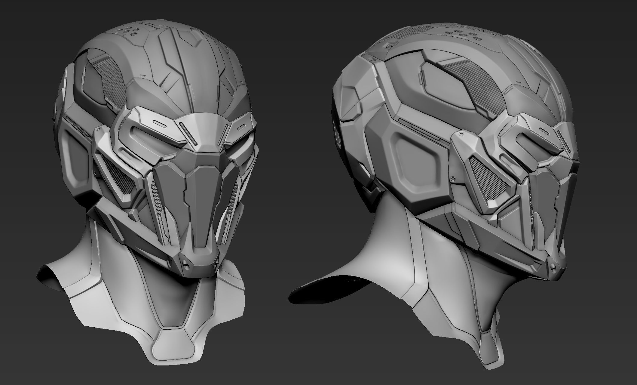 Sci-Fi Helmet 2 3D model_8