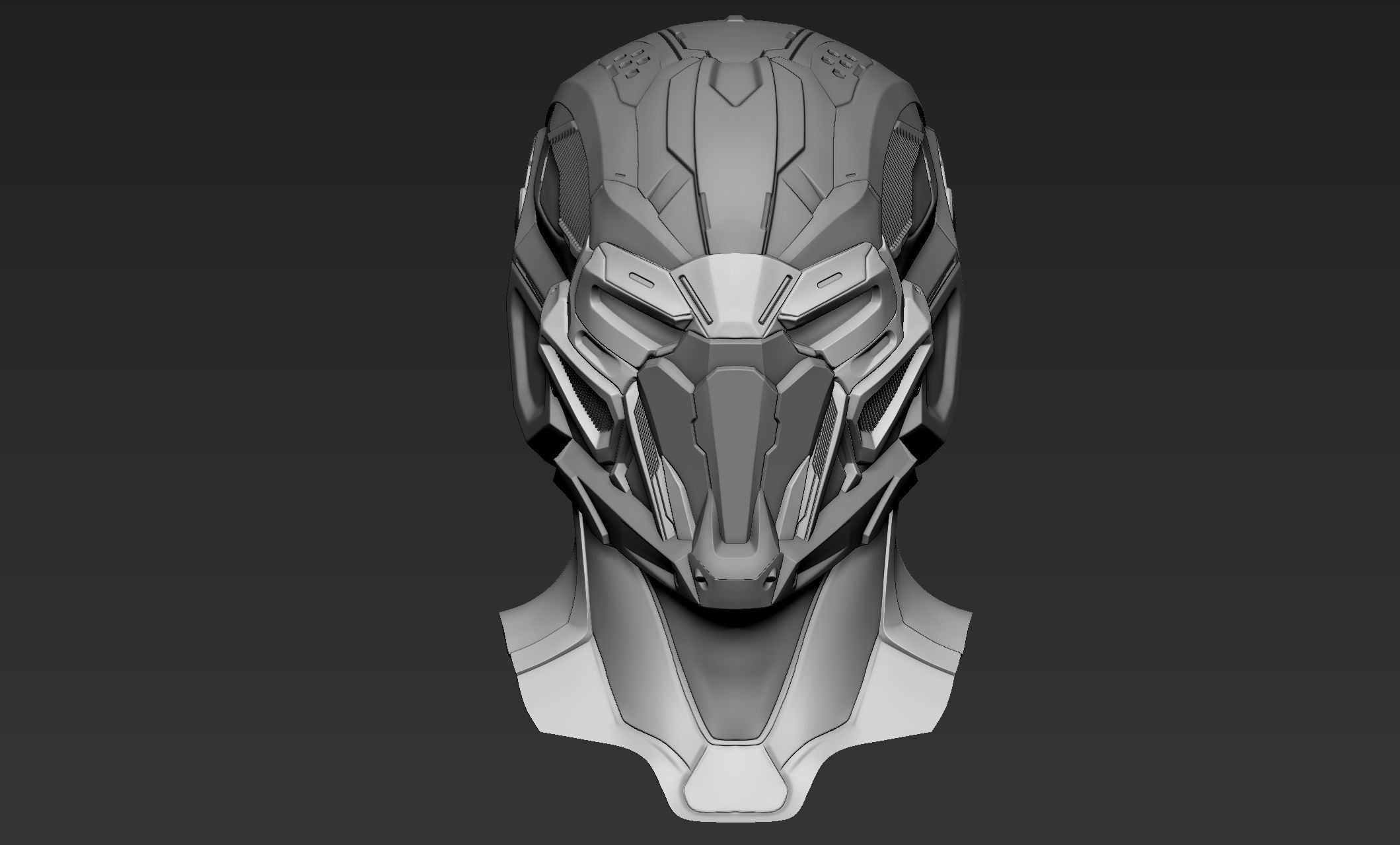 Sci-Fi Helmet 2 3D model_1
