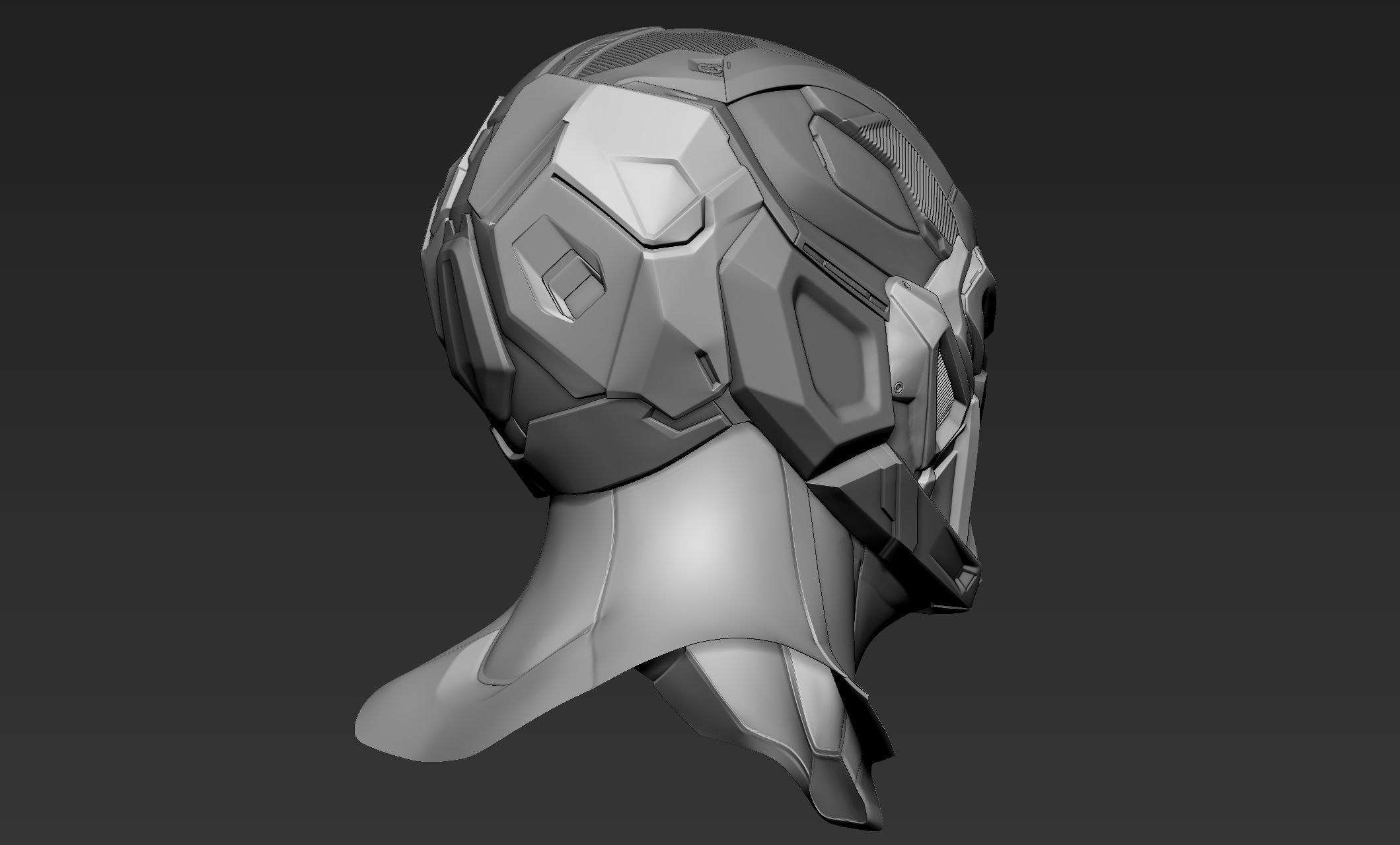 Sci-Fi Helmet 2 3D model_6