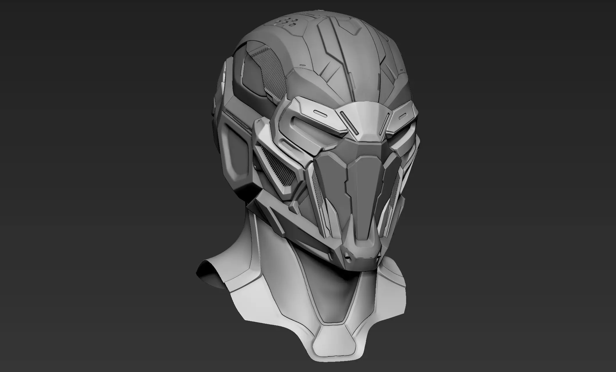 Sci-Fi Helmet 2 3D model_0