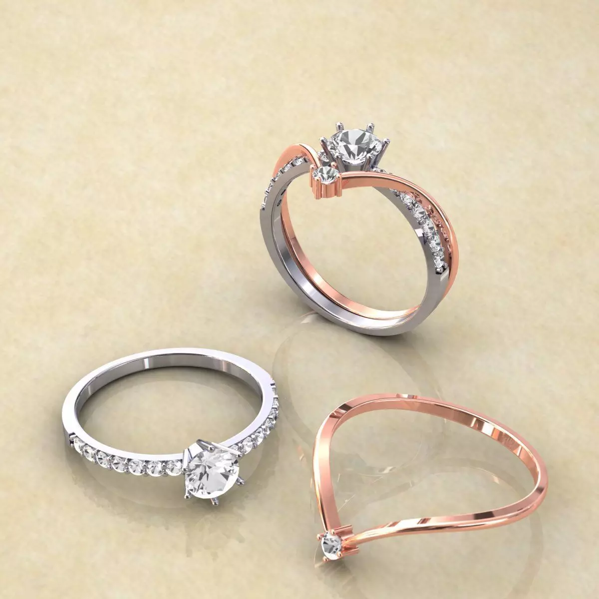 Simple Double Ring 3D print model