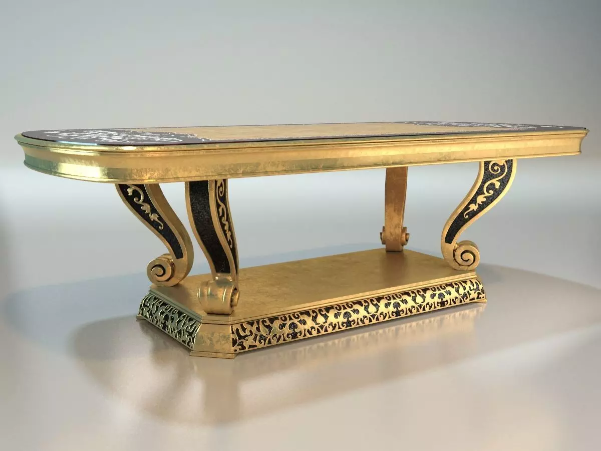 dinner table classic 3d model vip 3D model 3D model_0