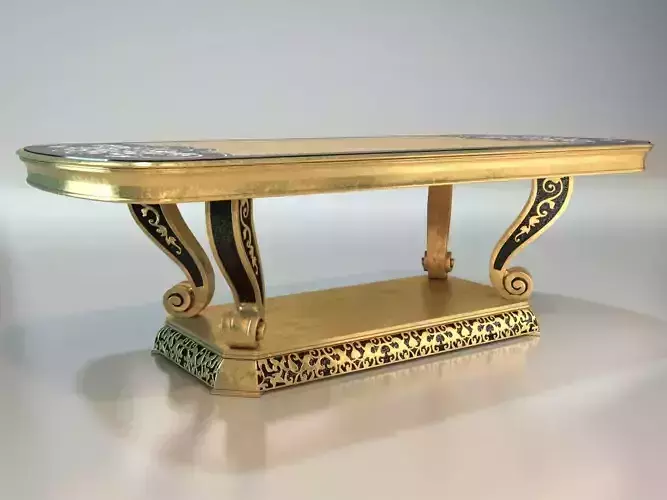 dinner table classic 3d model vip 3D model