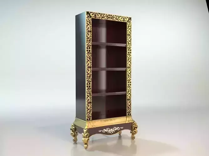 cabinet with glass doors 3D model 3D model 3D model