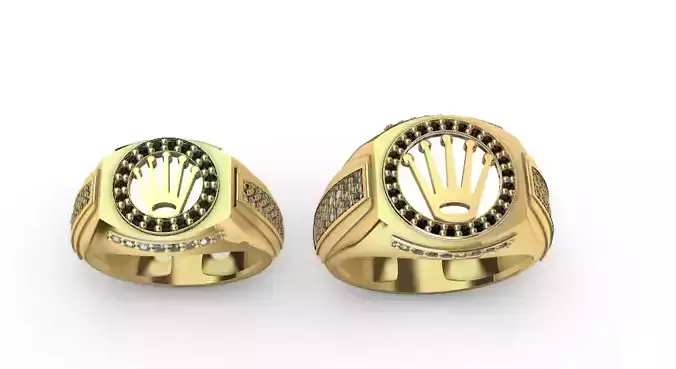 Conjunto de anillos para hombre y mujer -v- 3D print model