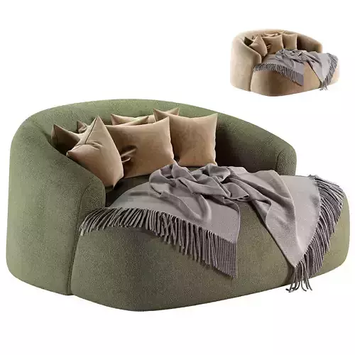 Boucle-Loungesessel Sofia