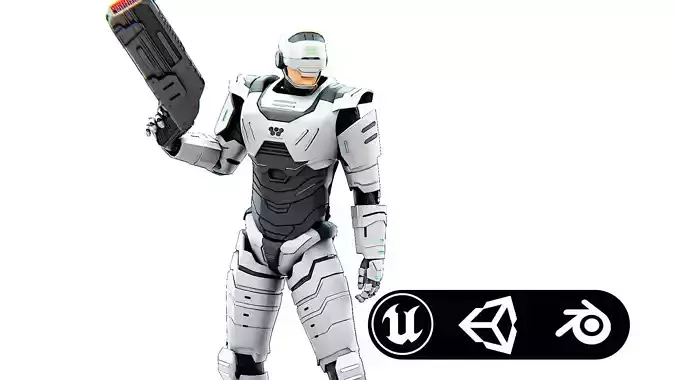 TROOPER X-5 Rigged for Unreal Engine - Unity - MIXAMO 