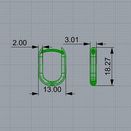 Earrings 3 different sizes 3D print model_2