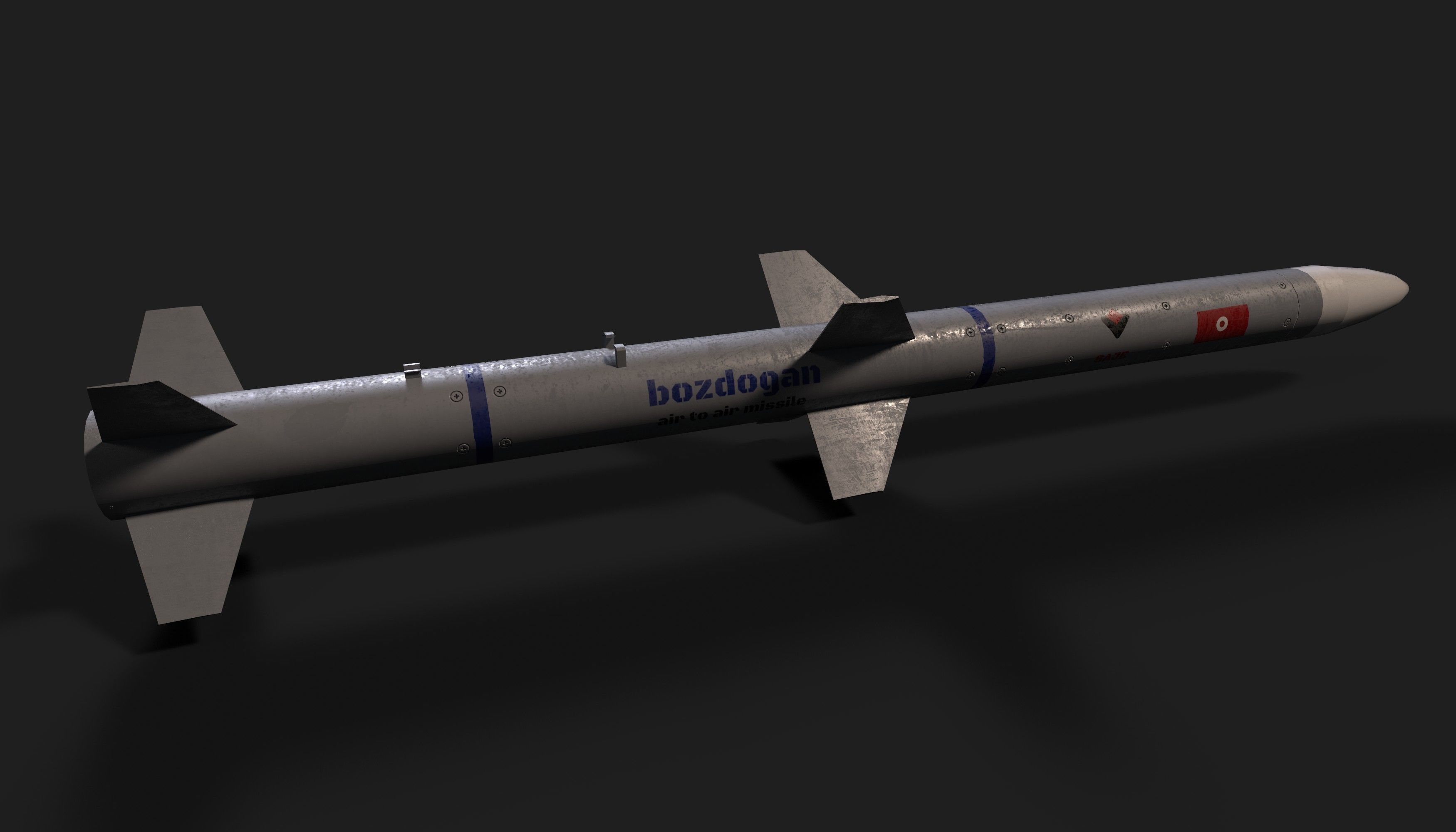 Bozdogan air to air missile Low-poly 3D model_9