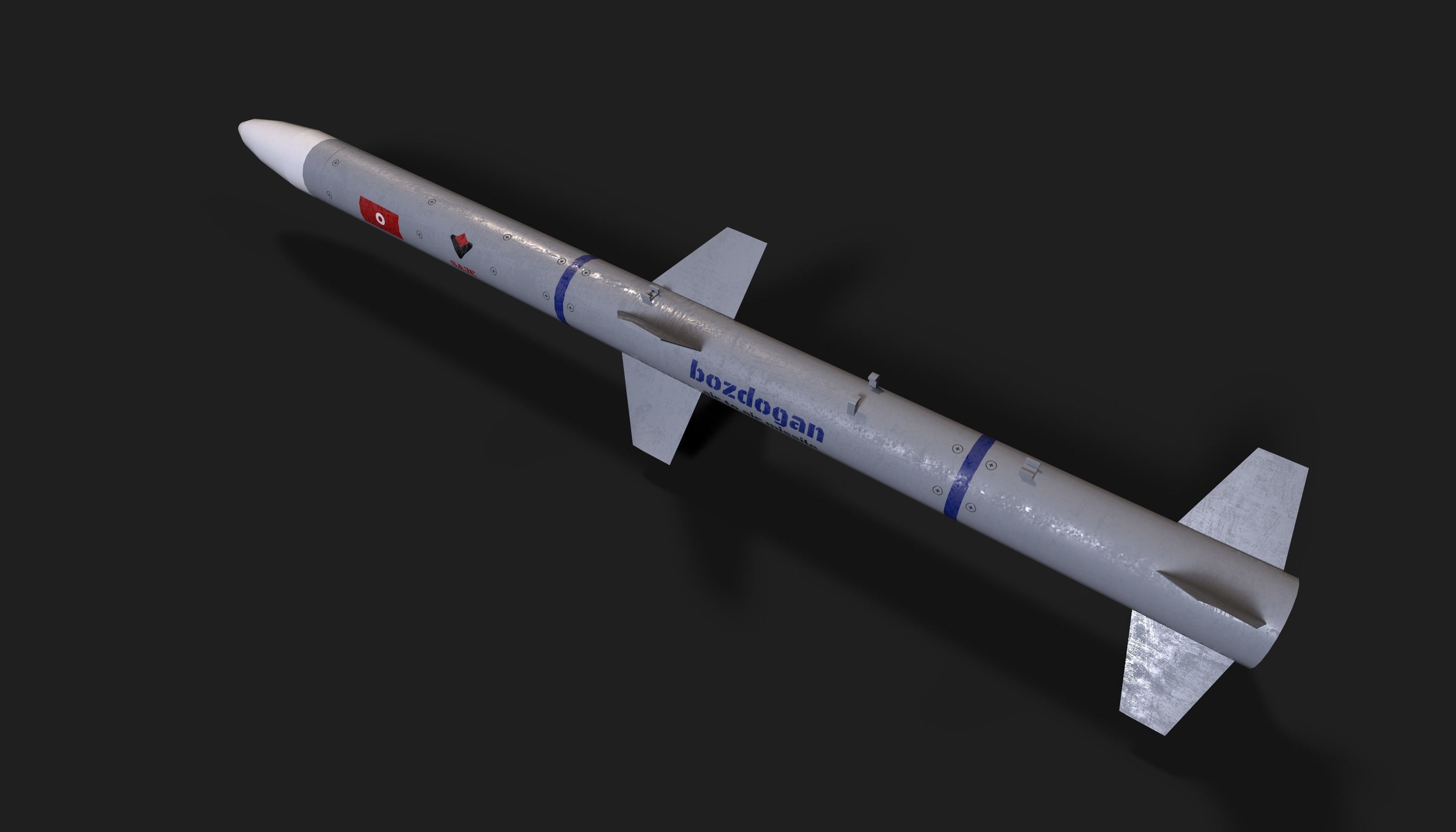 Bozdogan air to air missile Low-poly 3D model_14