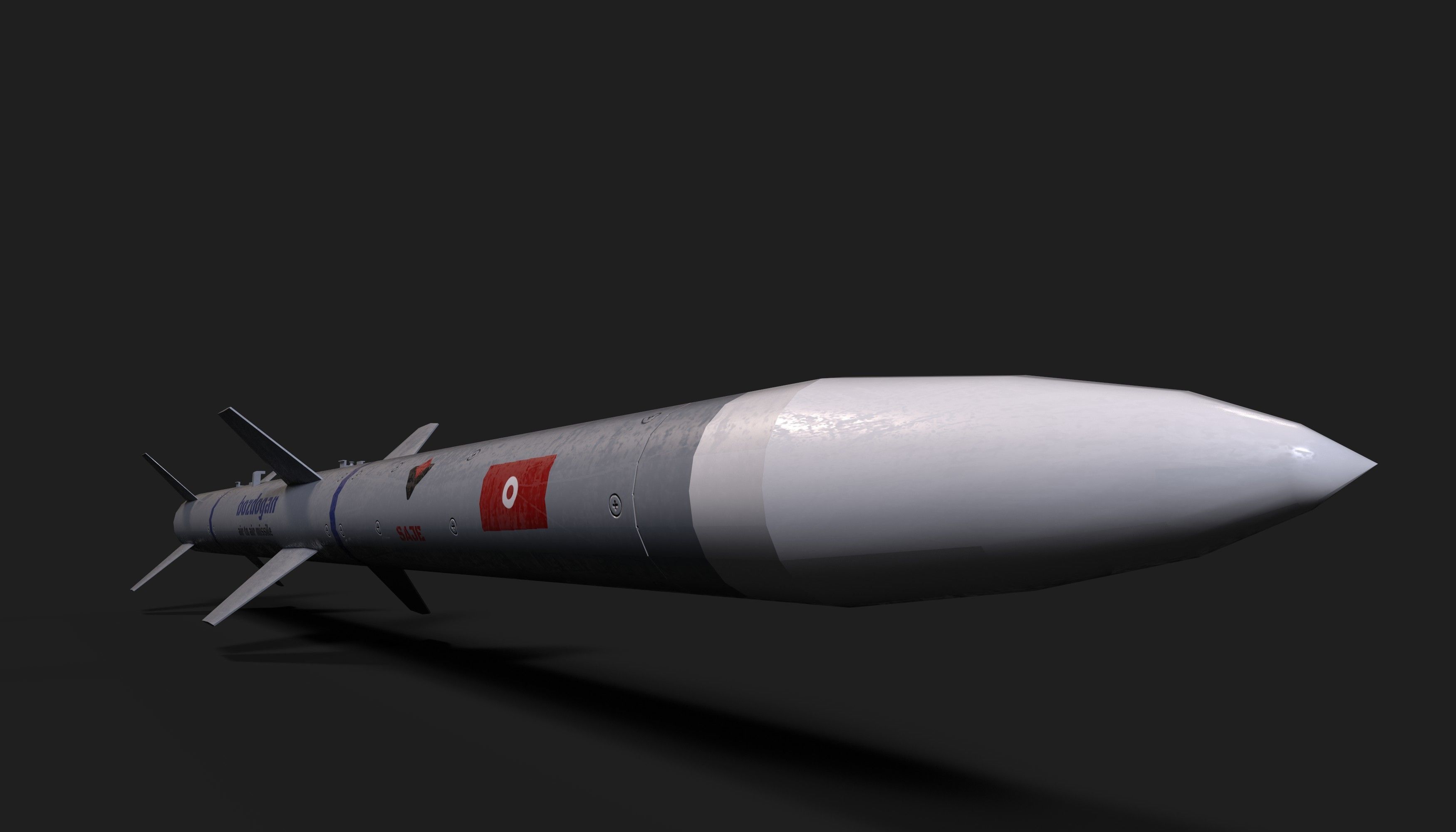 Bozdogan air to air missile Low-poly 3D model_23