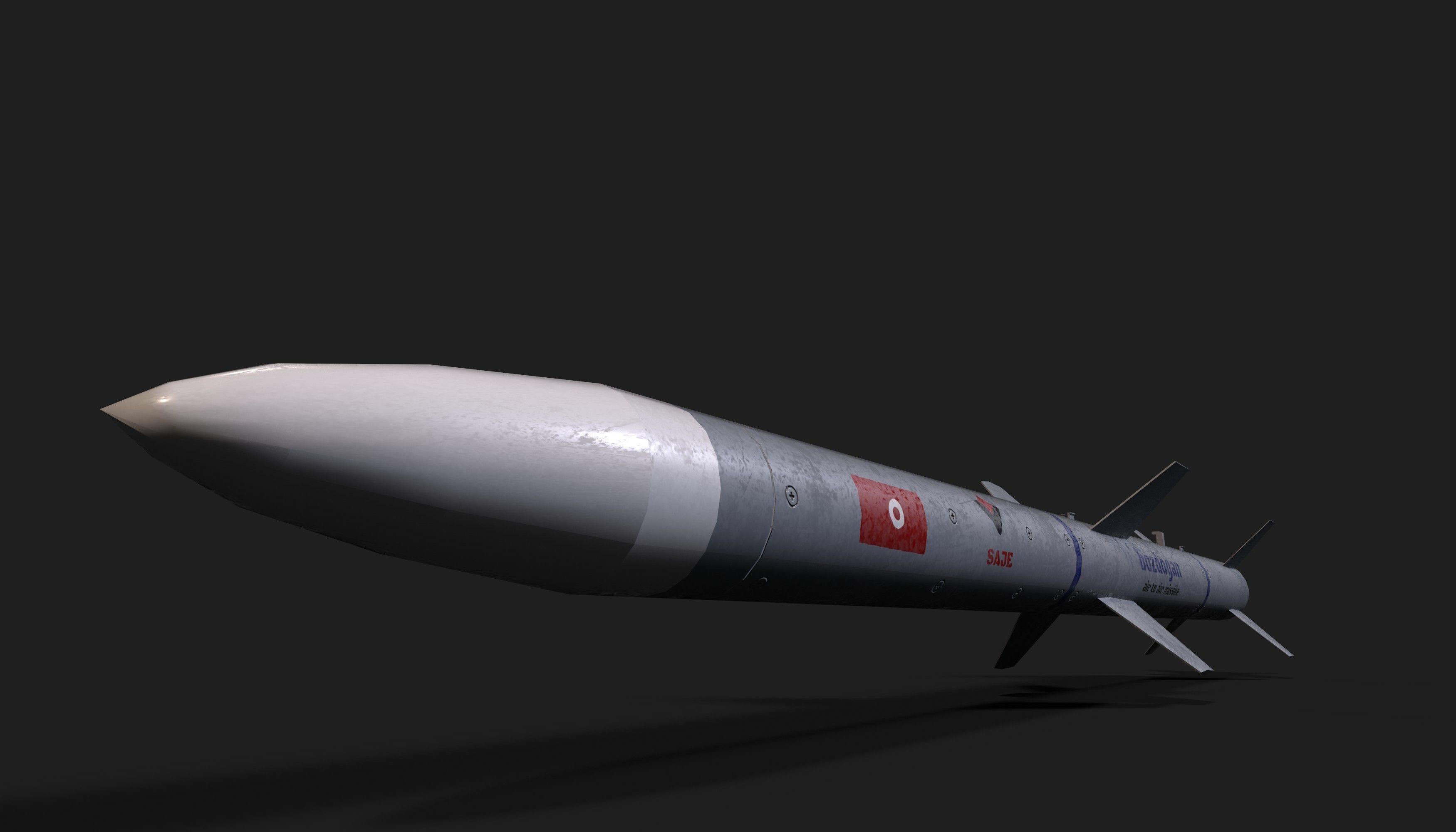 Bozdogan air to air missile Low-poly 3D model_22