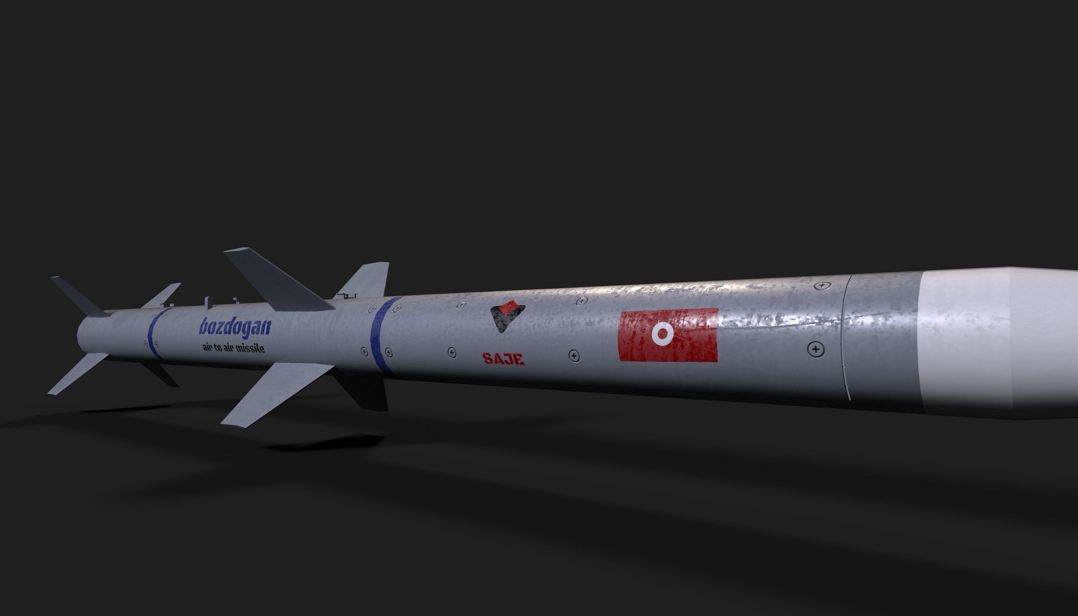 Bozdogan air to air missile Low-poly 3D model_17