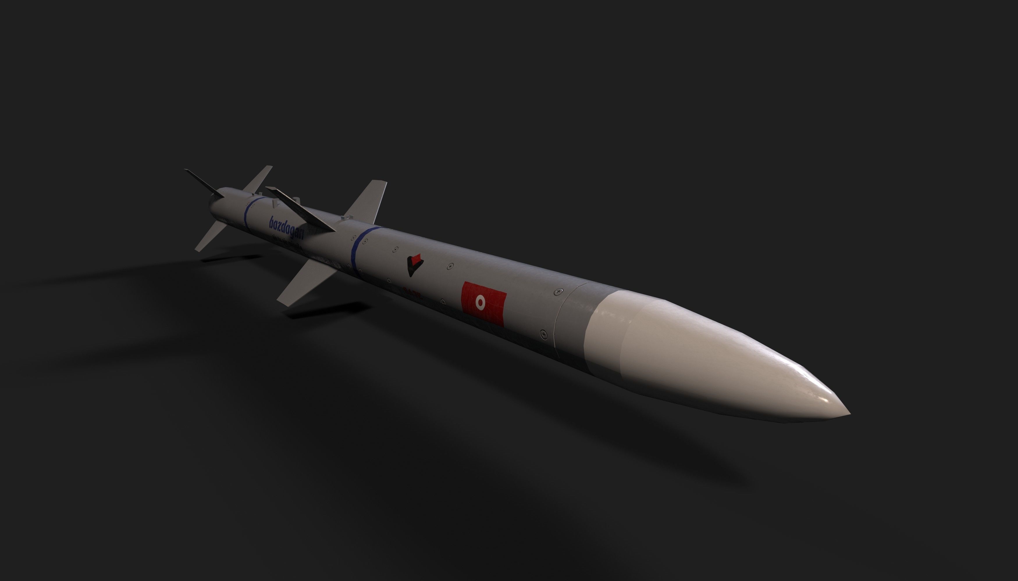 Bozdogan air to air missile Low-poly 3D model_12