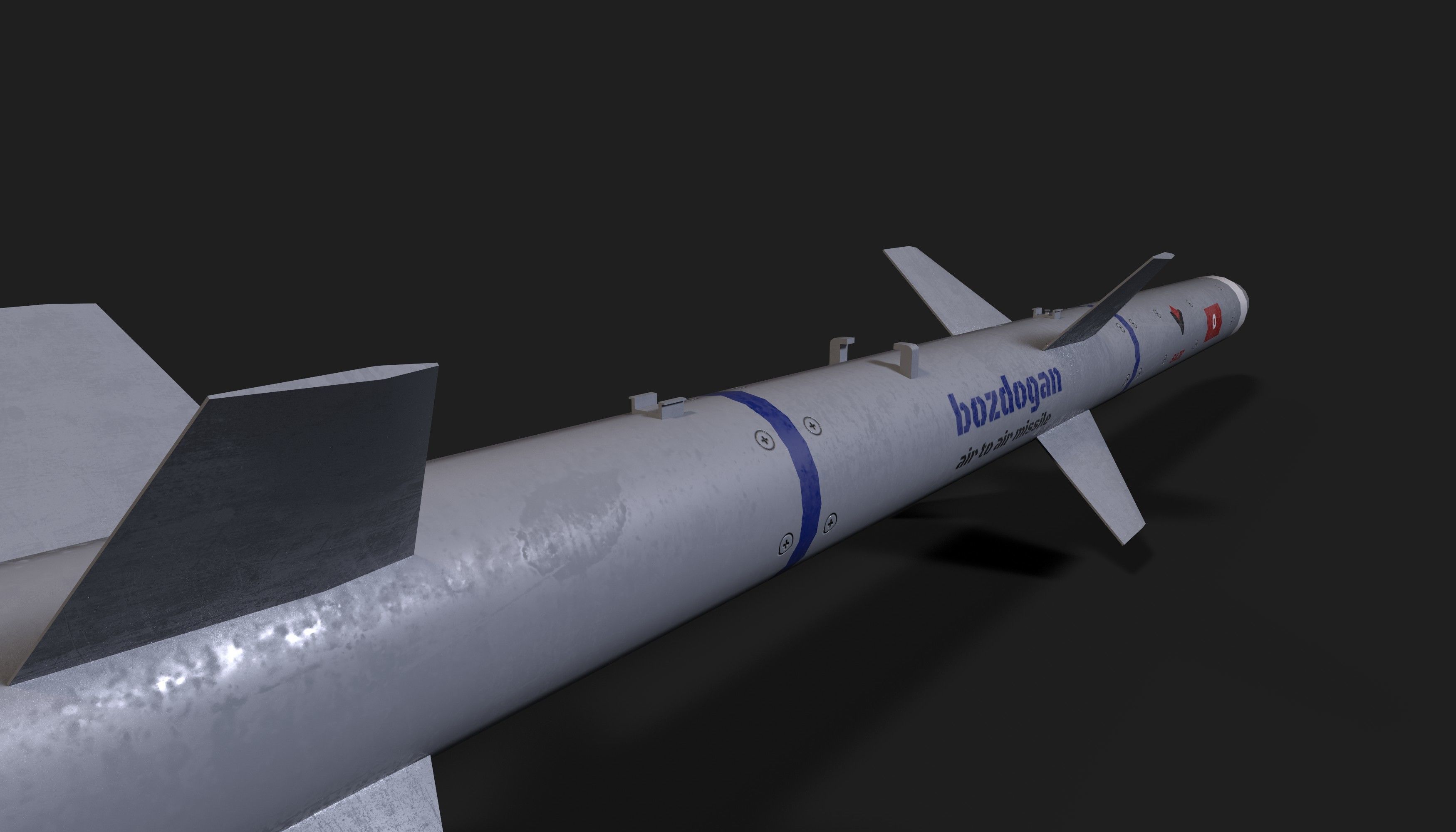 Bozdogan air to air missile Low-poly 3D model_21