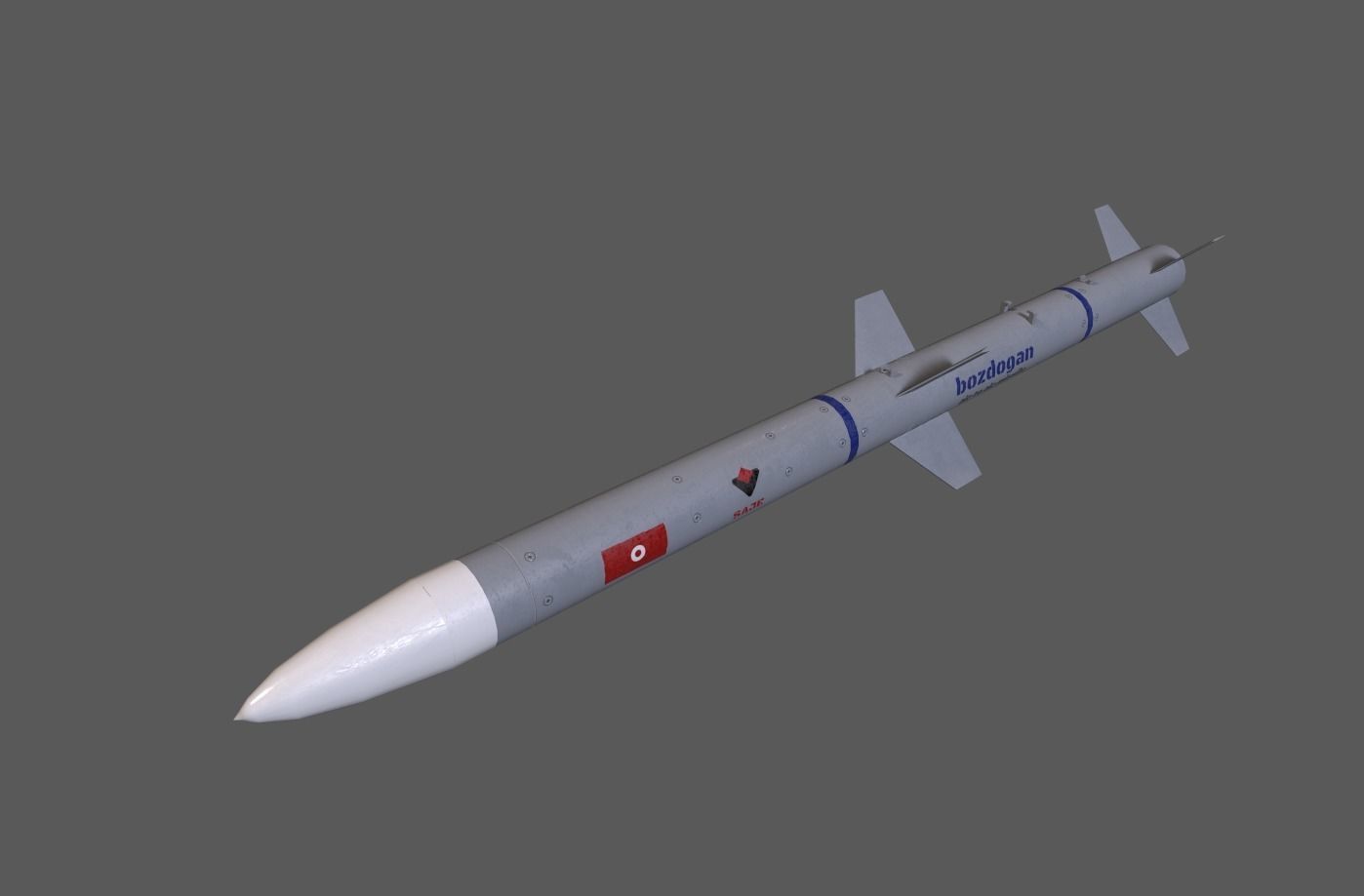 Bozdogan air to air missile Low-poly 3D model_25