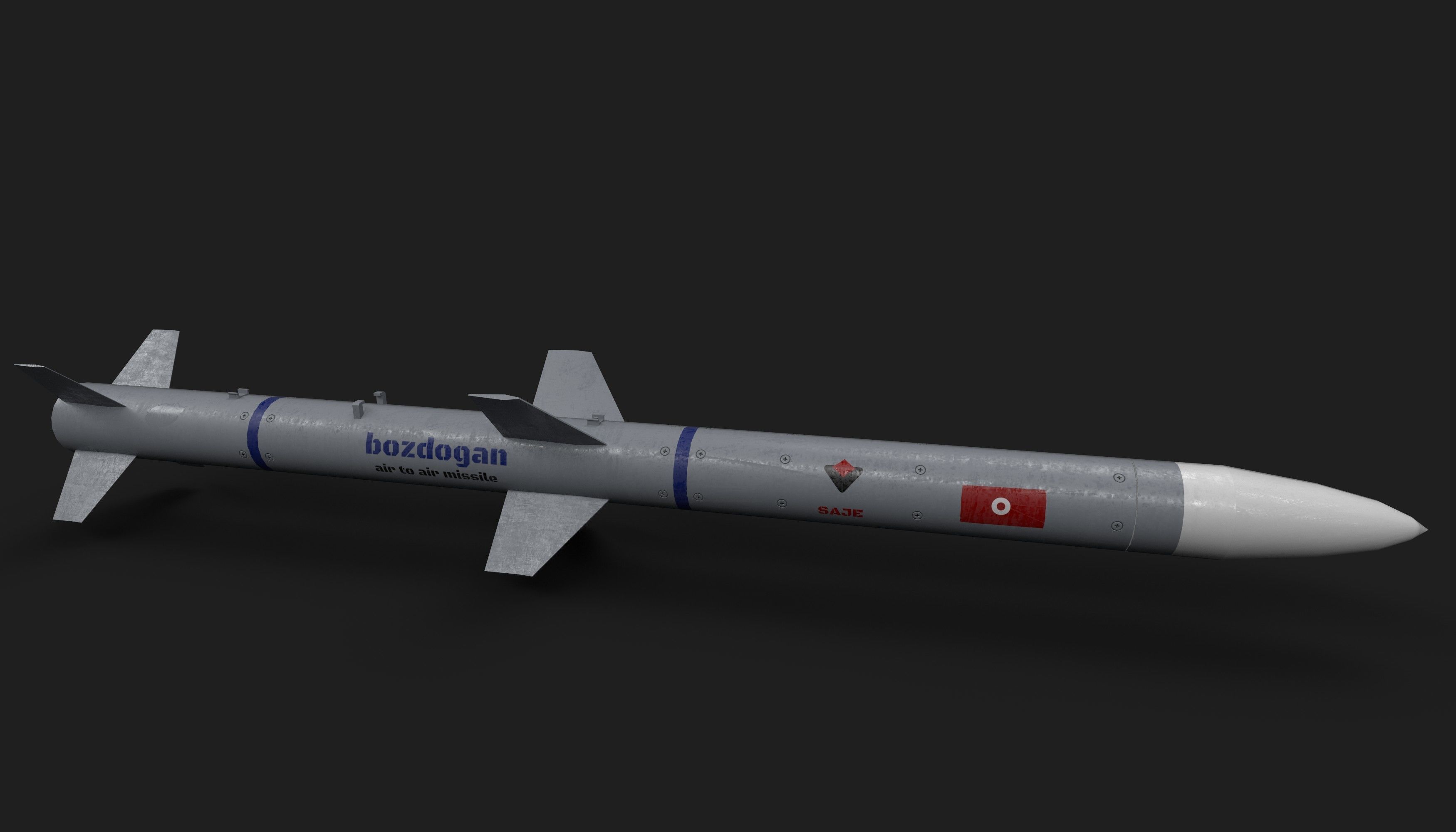 Bozdogan air to air missile Low-poly 3D model_24