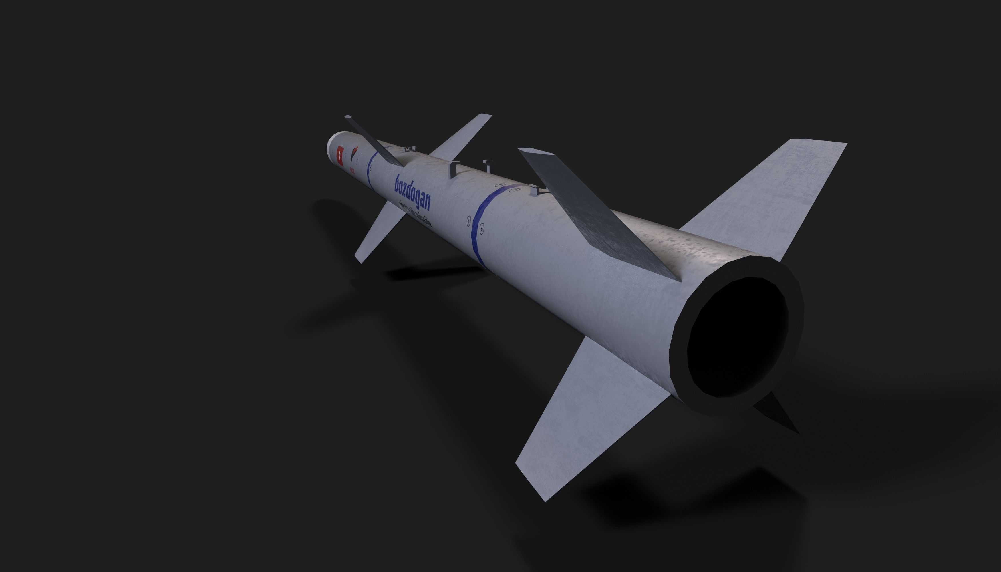 Bozdogan air to air missile Low-poly 3D model_5