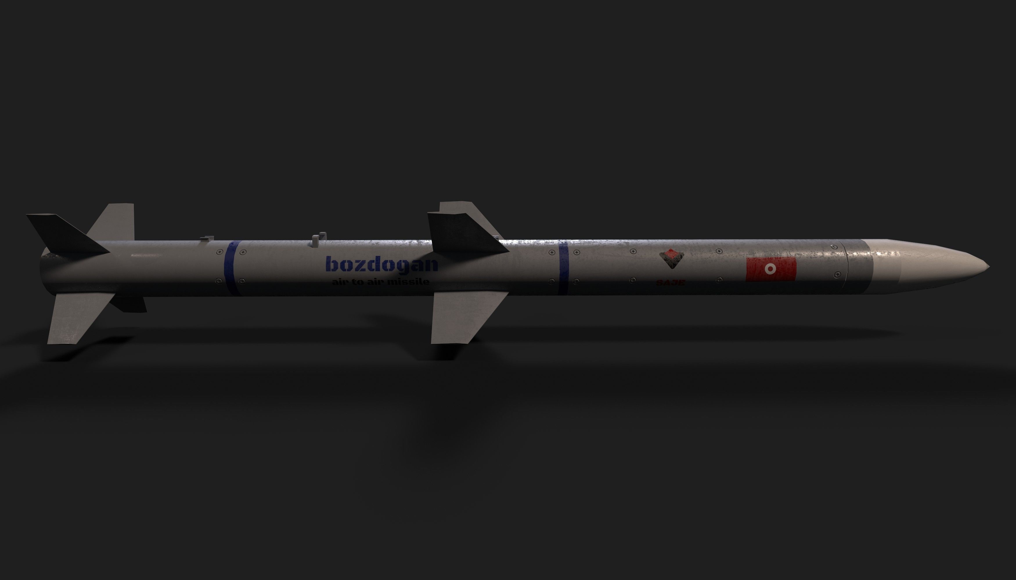 Bozdogan air to air missile Low-poly 3D model_10