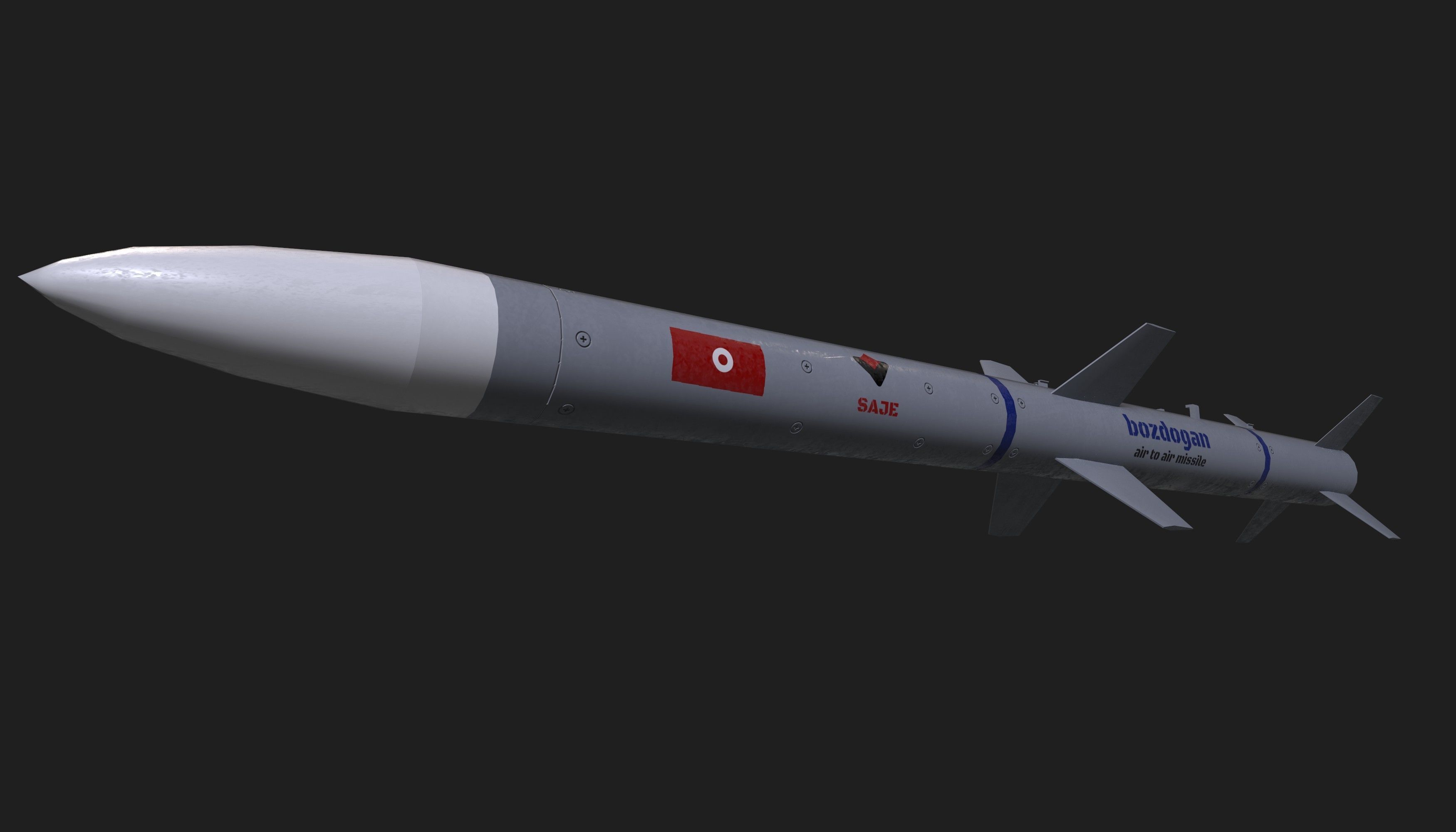Bozdogan air to air missile Low-poly 3D model_19