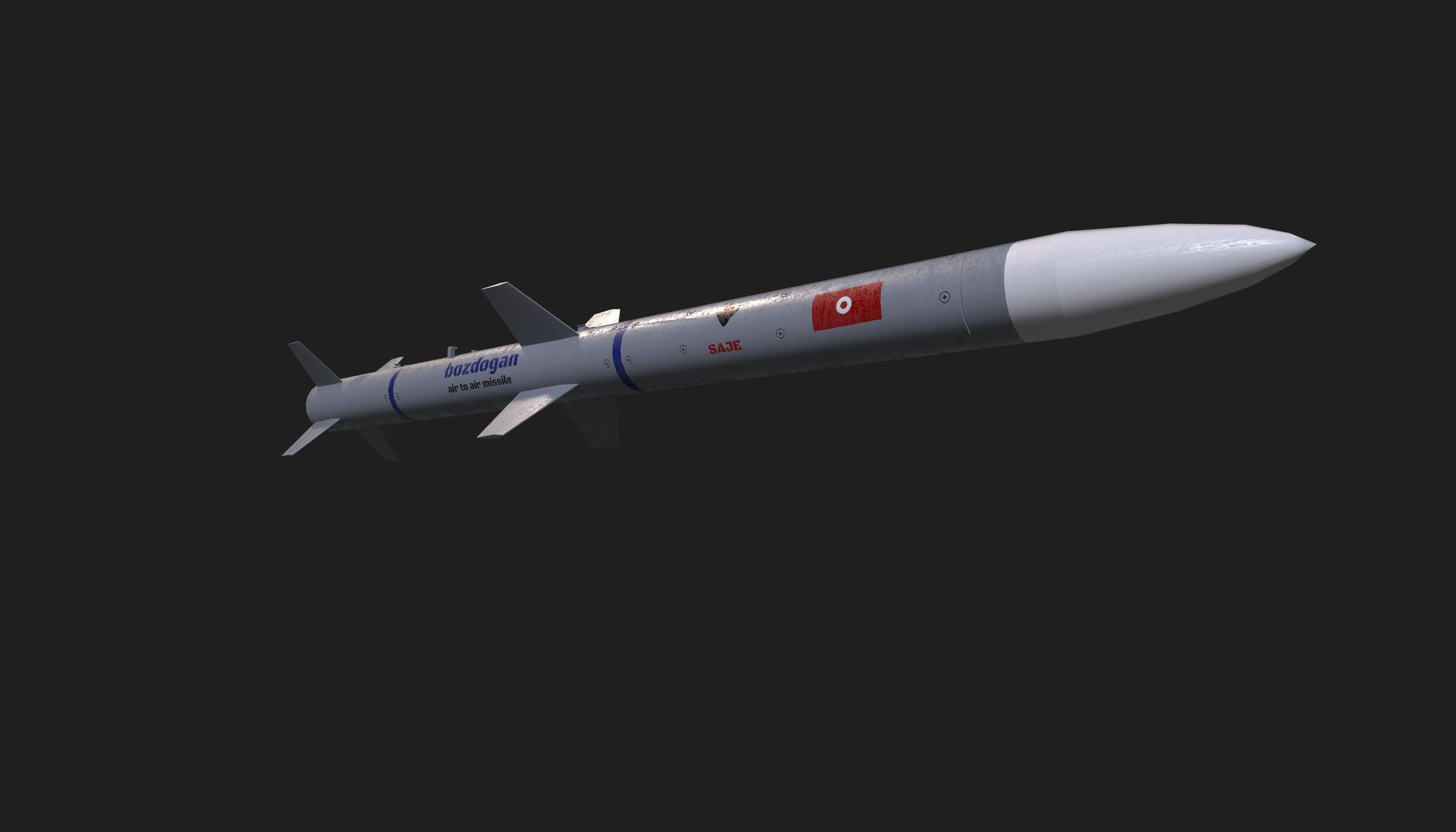 Bozdogan air to air missile Low-poly 3D model_20