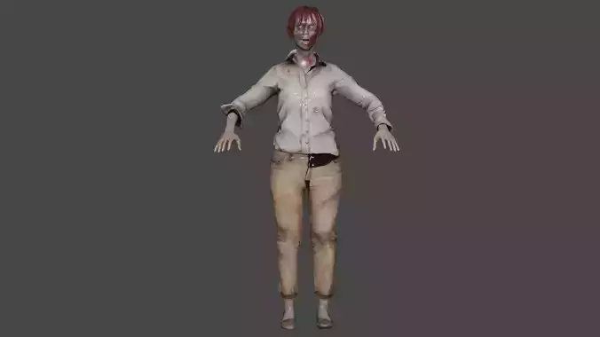 Female Zombie 3D model
