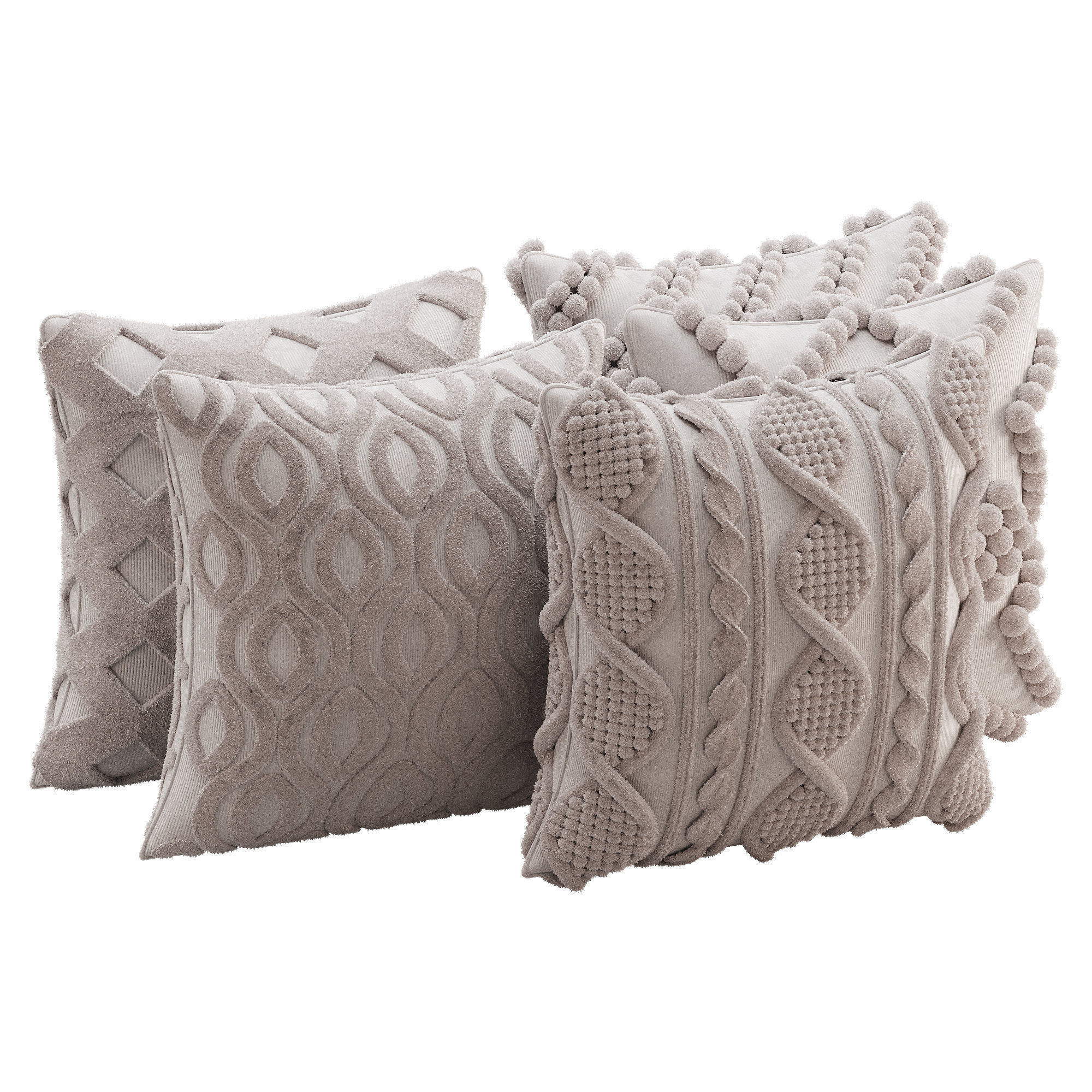 Decorative Pillow Low-poly 3D model_1