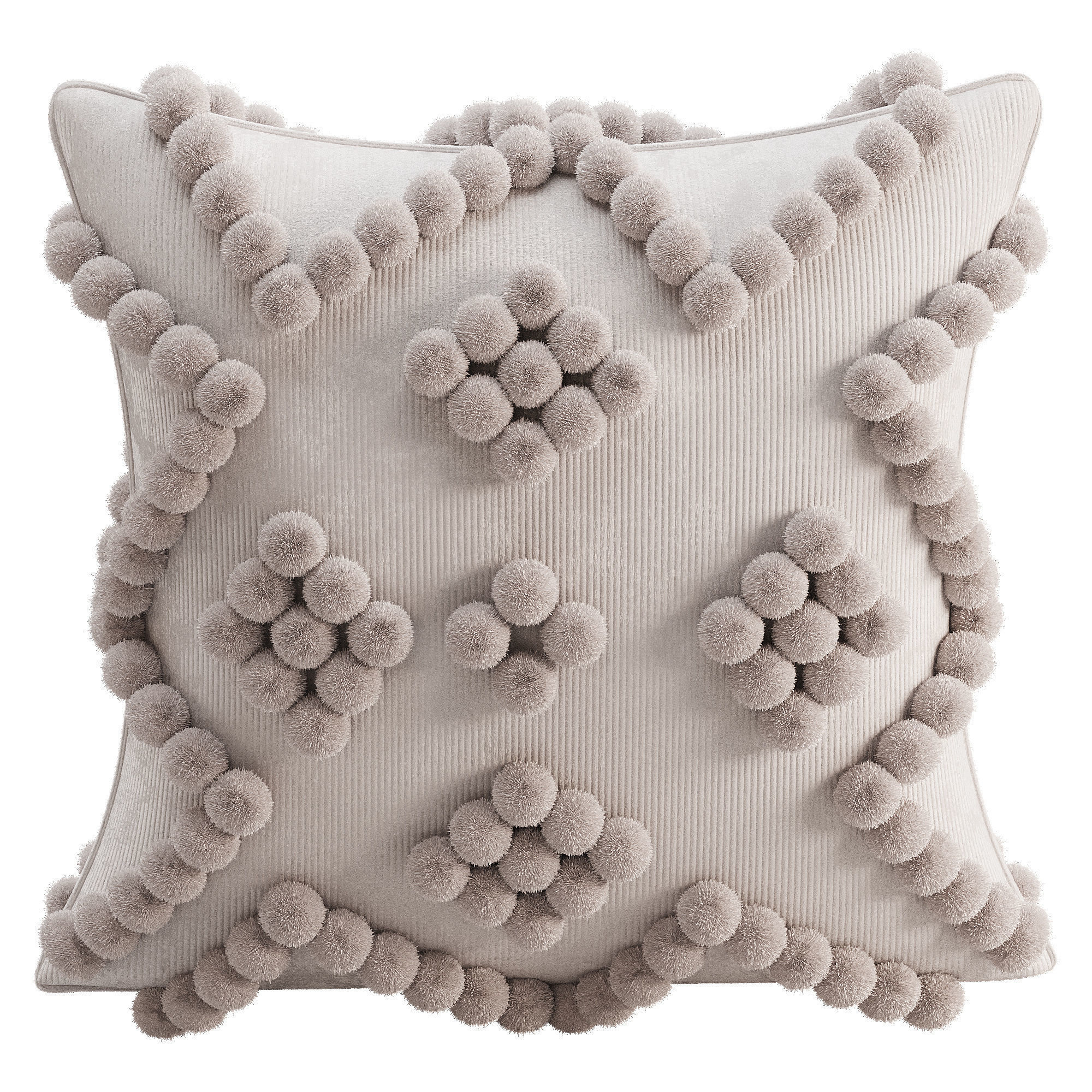 Decorative Pillow Low-poly 3D model_8