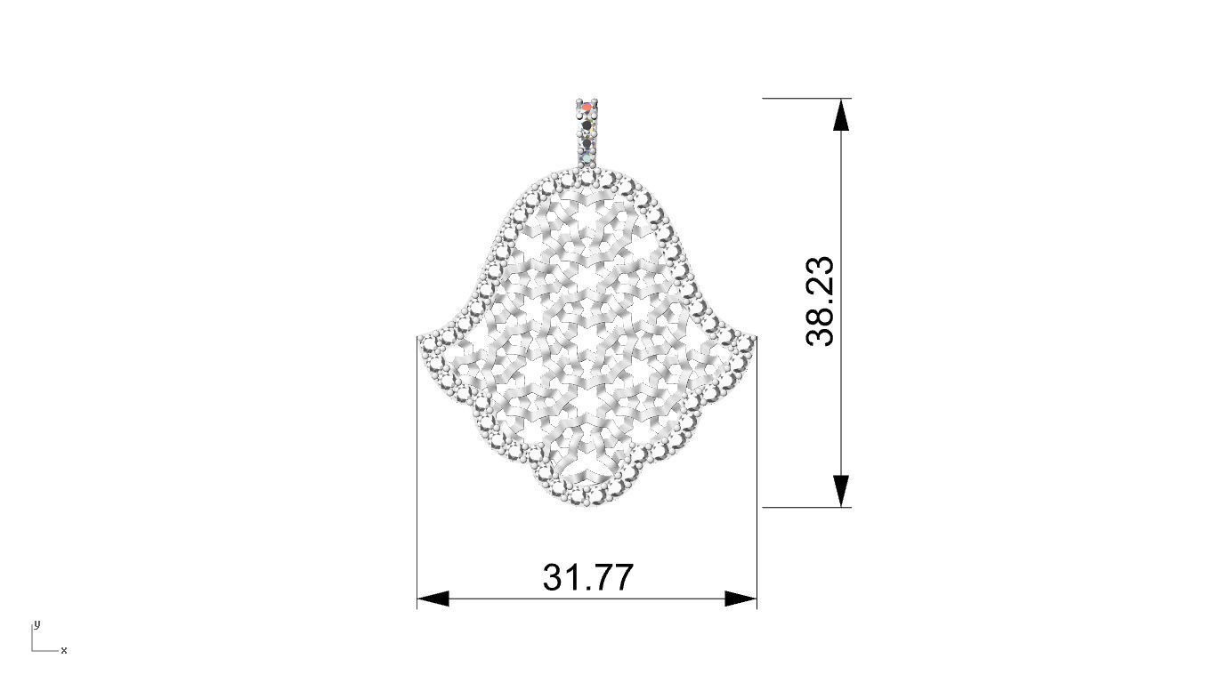 Khamssa amulet model 2024-001 3D print model_5