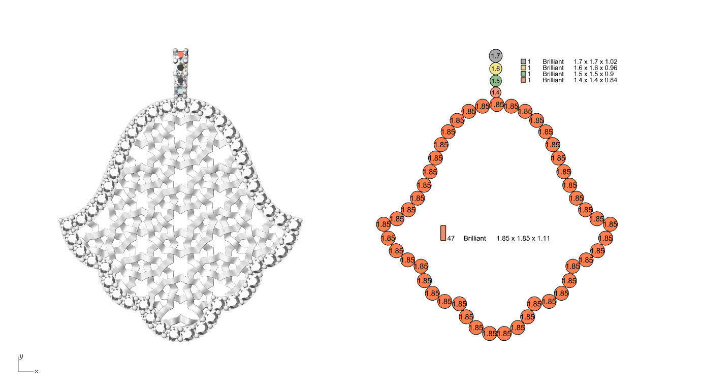 Khamssa amulet model 2024-001 3D print model_7