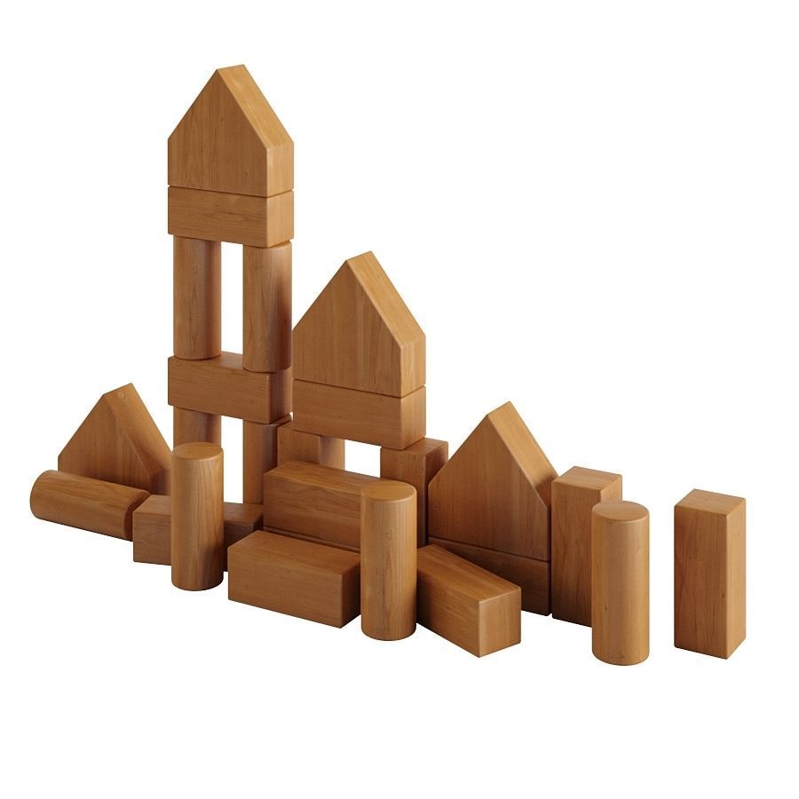 Stack Wooden Toy 3D model_2