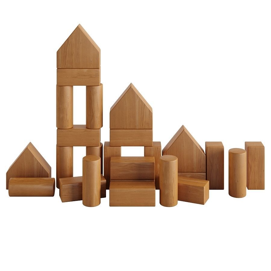 Stack Wooden Toy 3D model_1
