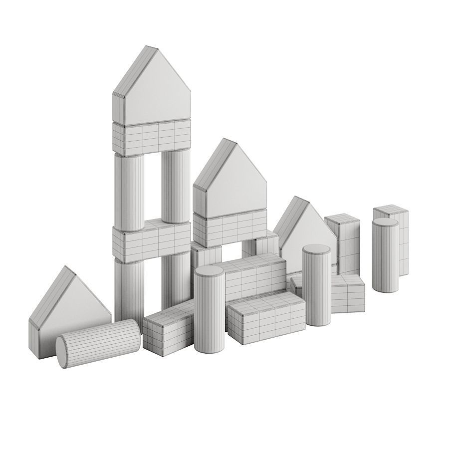 Stack Wooden Toy 3D model_6