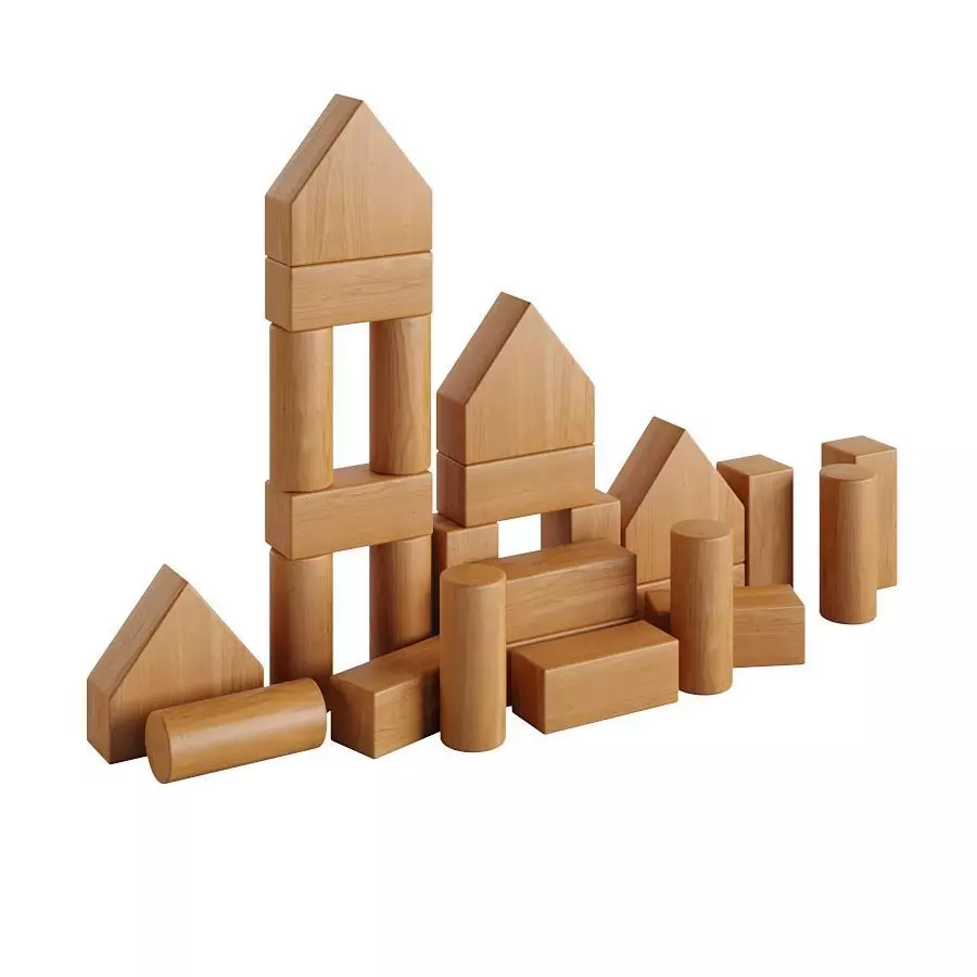 Stack Wooden Toy 3D model_0